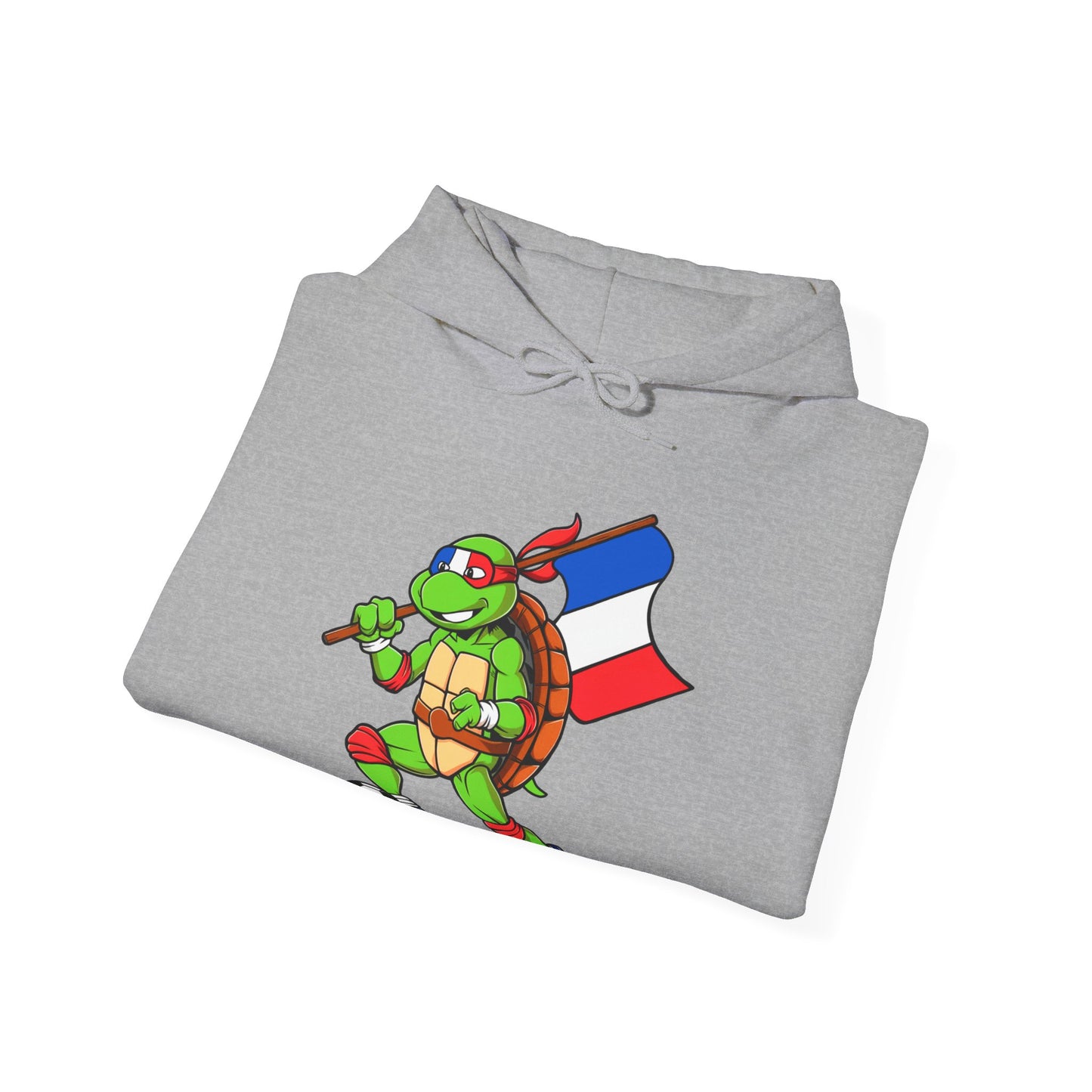 Kylian Mbappe Ninja Turtle Funny Soccer Euro 2024 France Football Unisex Heavy Blend Hooded Sweatshirt Next Cult Brand