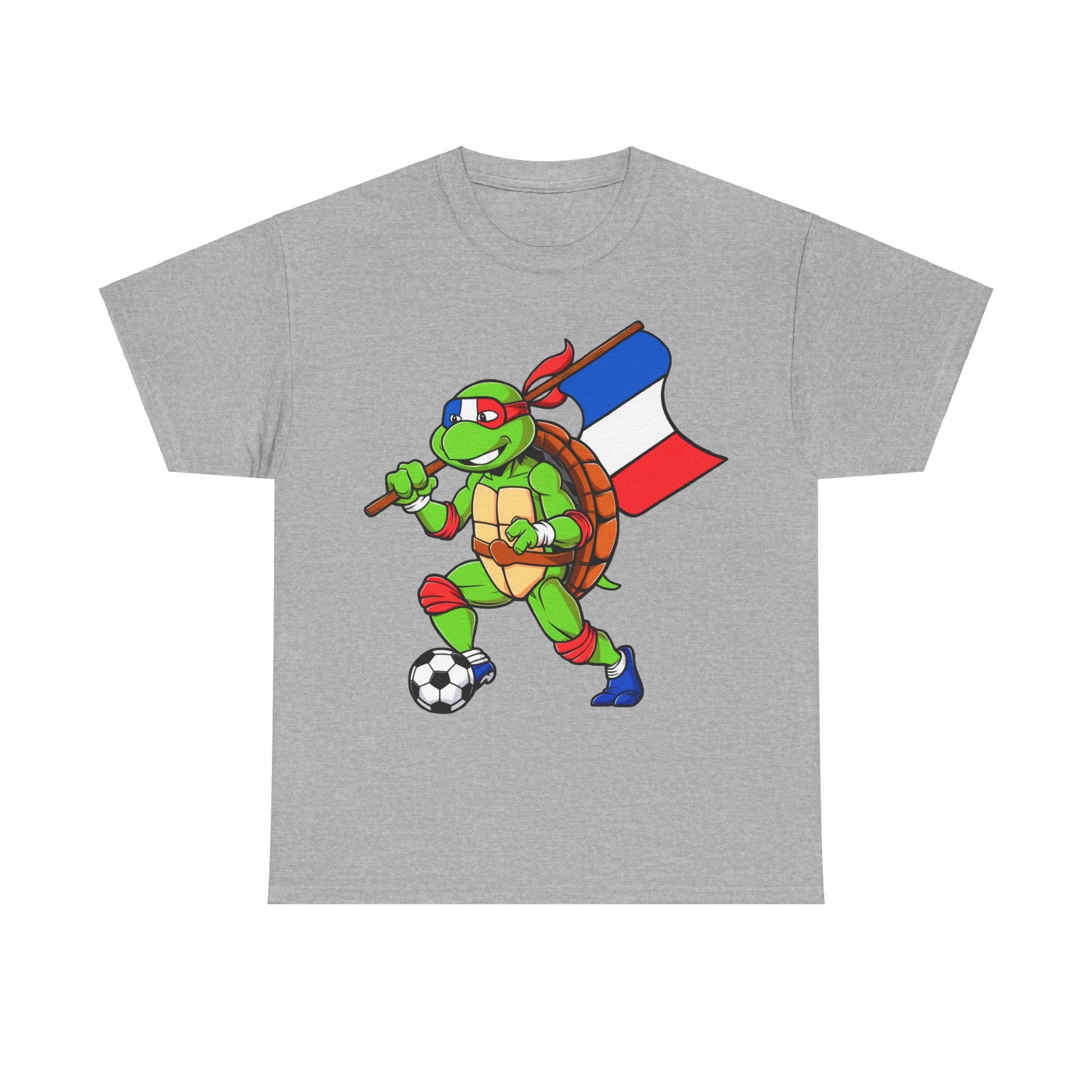 Kylian Mbappe Ninja Turtle Funny Soccer Euro 2024 France Football Unisex Heavy Cotton Tee Next Cult Brand
