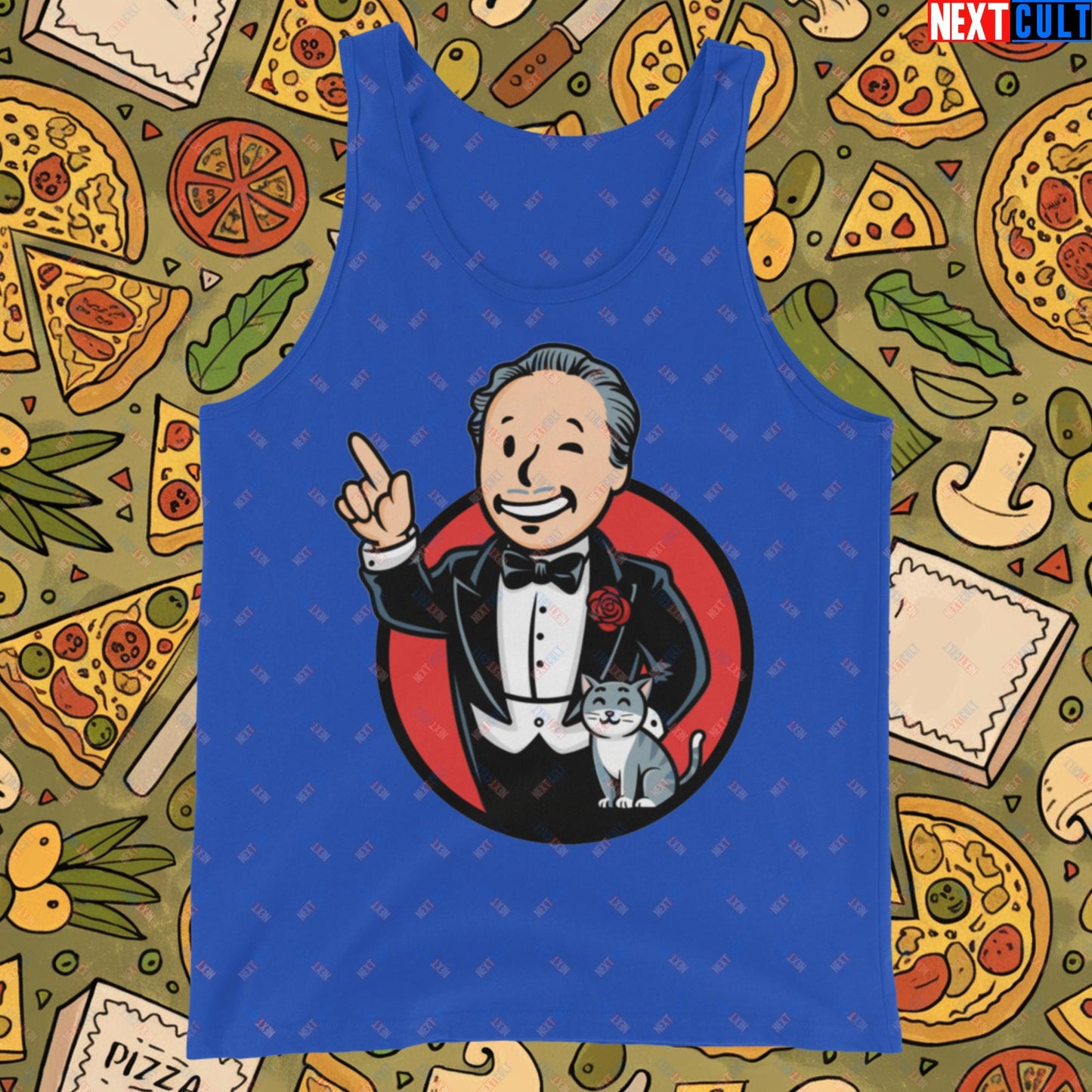 Mafia Boy The Godfather Fallout Funny Meme Cartoon Mashup Tank Top Next Cult Brand