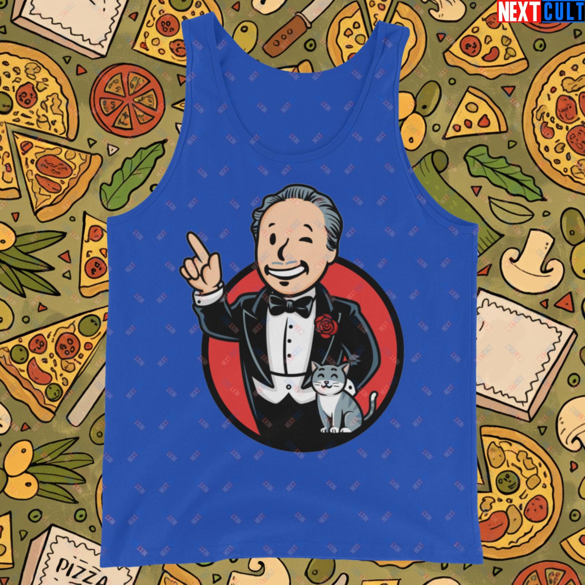 Mafia Boy The Godfather Fallout Funny Meme Cartoon Mashup Tank Top Next Cult Brand