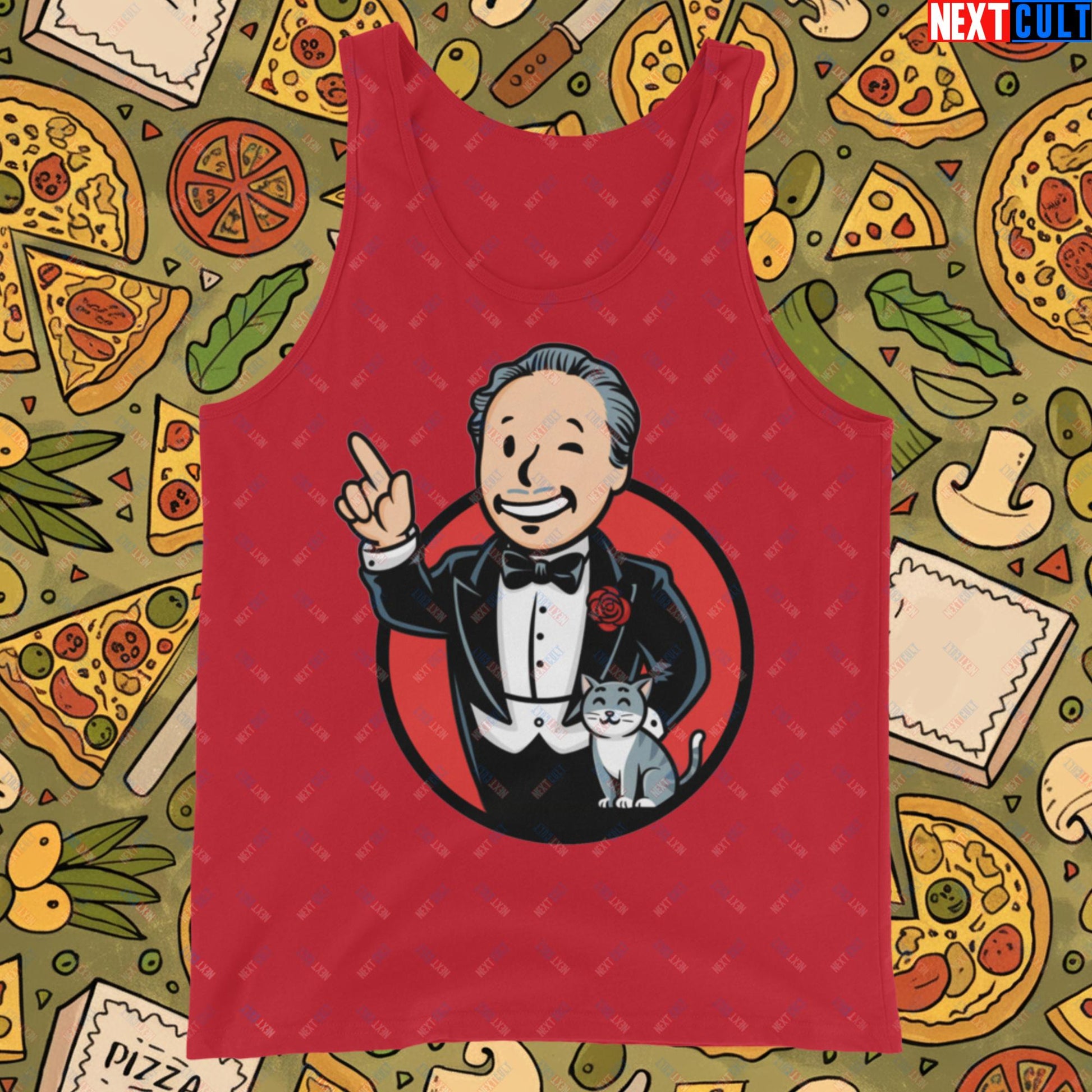 Mafia Boy The Godfather Fallout Funny Meme Cartoon Mashup Tank Top Next Cult Brand