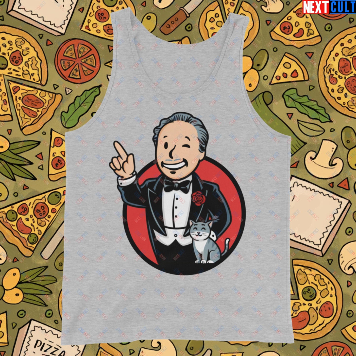 Mafia Boy The Godfather Fallout Funny Meme Cartoon Mashup Tank Top Next Cult Brand