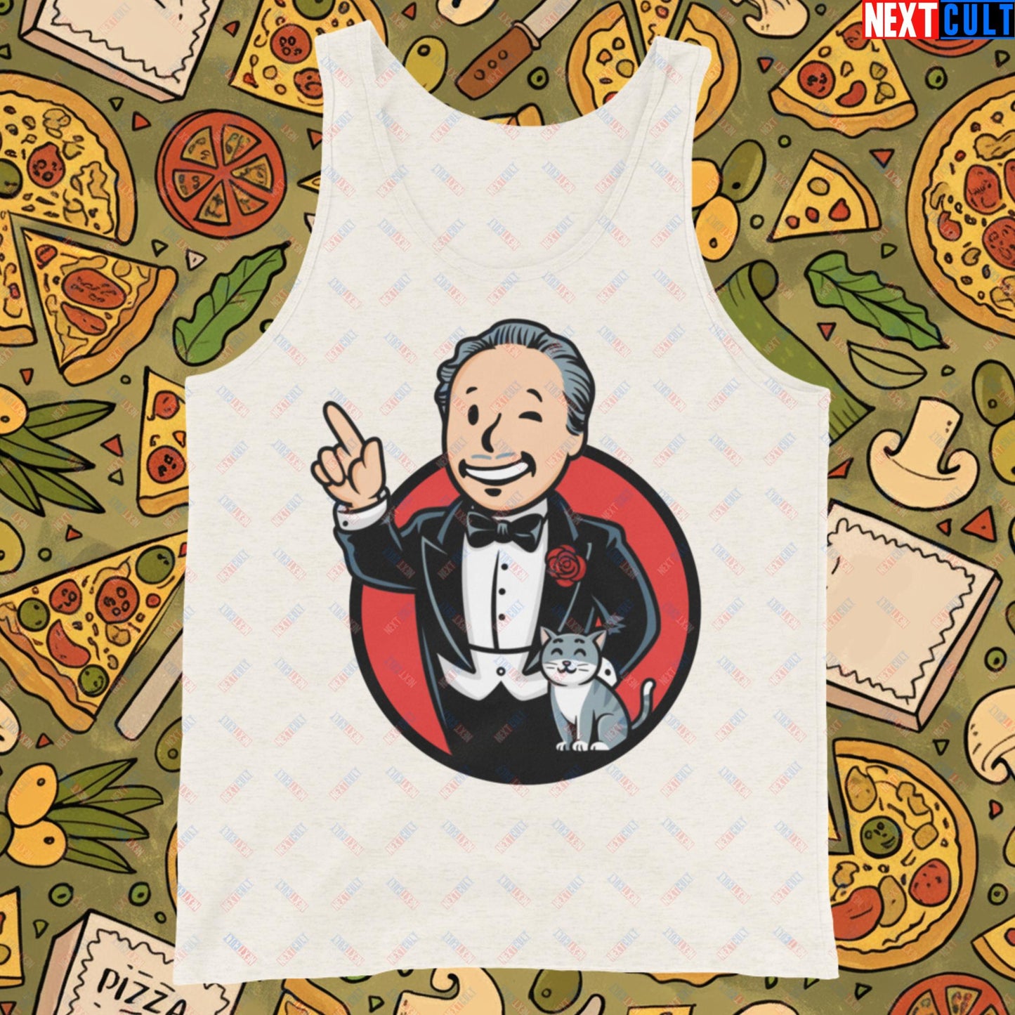 Mafia Boy The Godfather Fallout Funny Meme Cartoon Mashup Tank Top Next Cult Brand