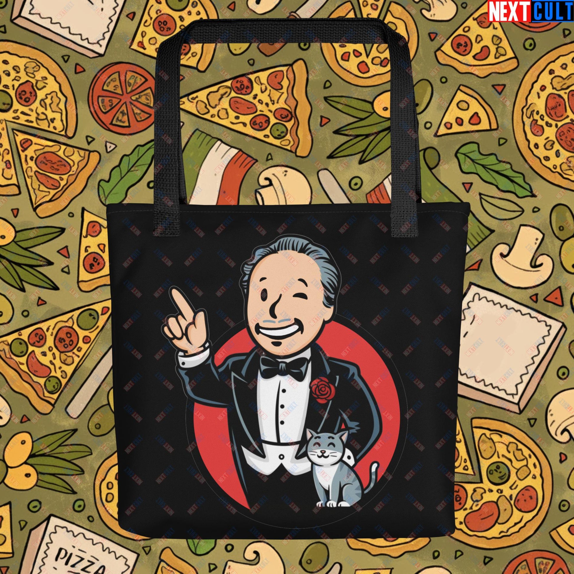 Mafia Boy The Godfather Fallout Funny Meme Cartoon Mashup Tote bag Next Cult Brand