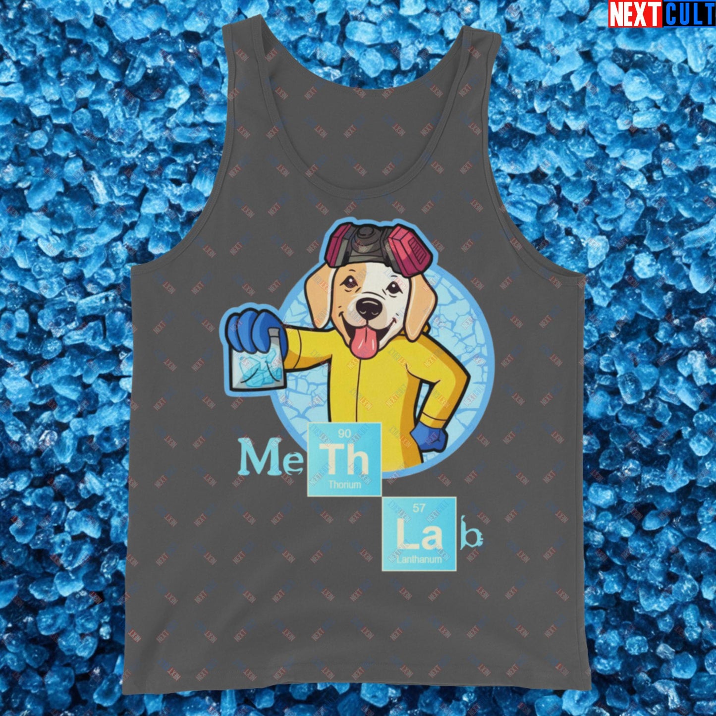 Meth Lab Breaking Bad Funny Labrador Retriever Dog Tank Top Asphalt Tank Tops Breaking Bad Dogs TV Shows Next Cult Brand