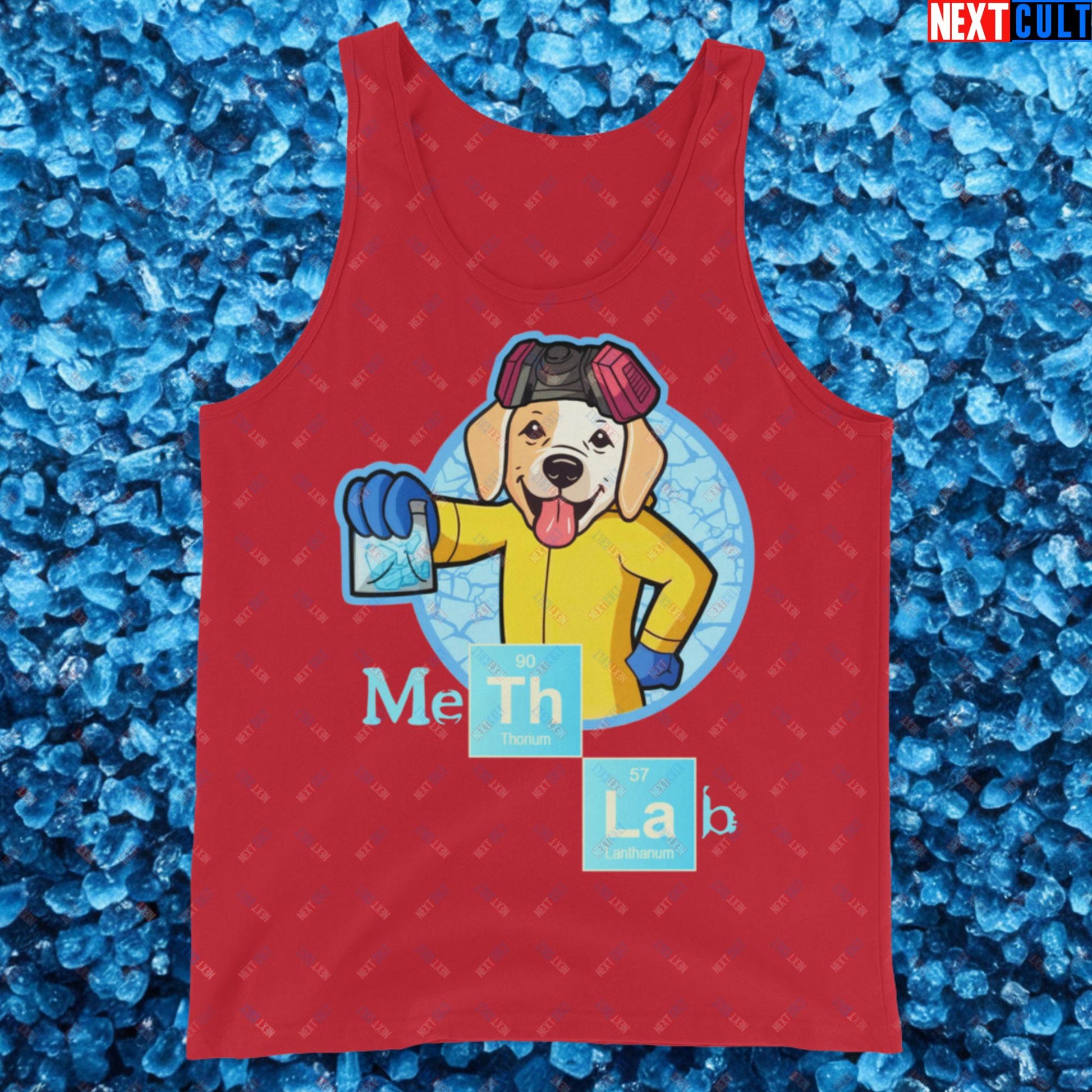 Meth Lab Breaking Bad Funny Labrador Retriever Dog Tank Top Red Tank Tops Breaking Bad Dogs TV Shows Next Cult Brand