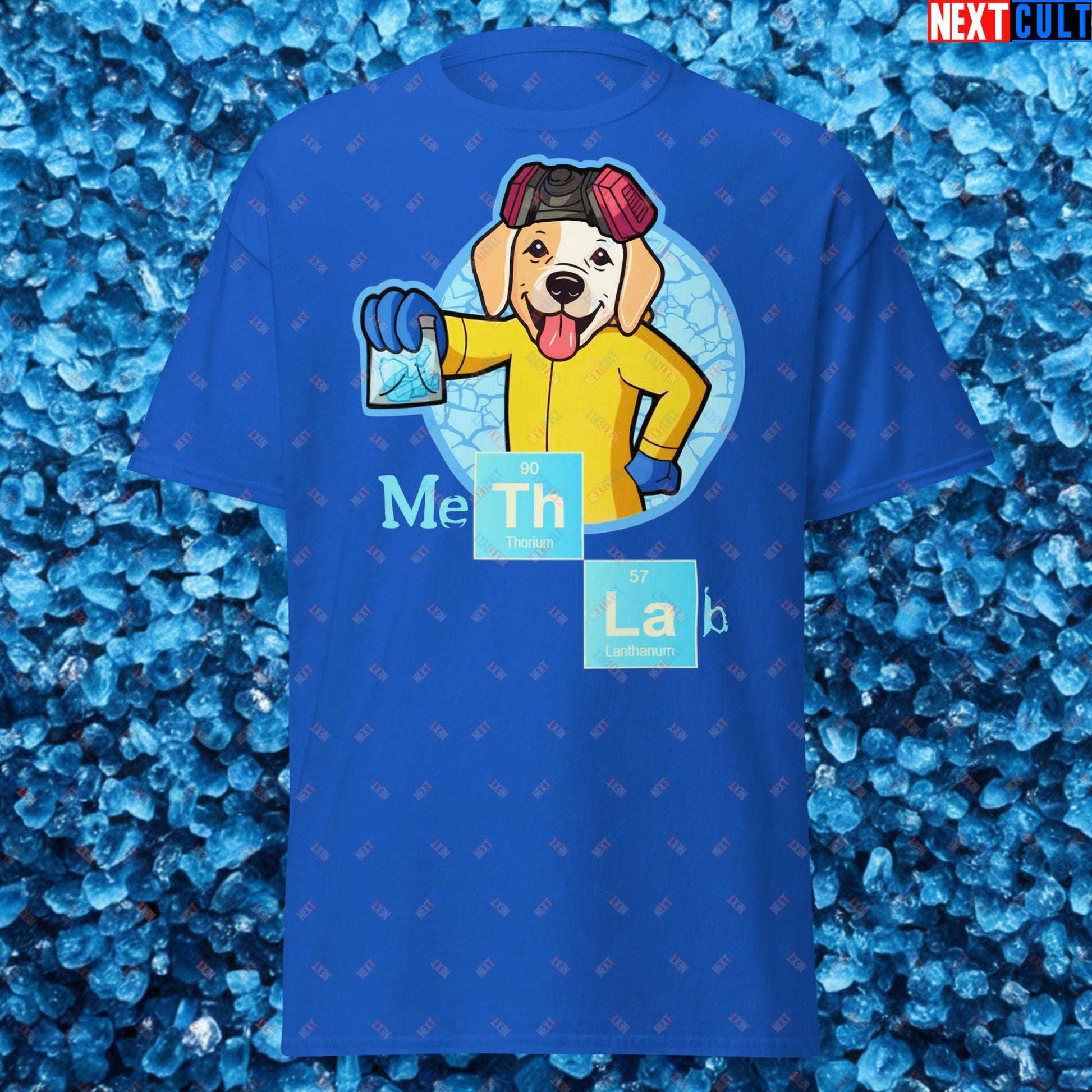 Meth Lab Breaking Bad Funny Labrador Retriever Dog Unisex tee Royal T-shirts Breaking Bad Dogs TV Shows Next Cult Brand