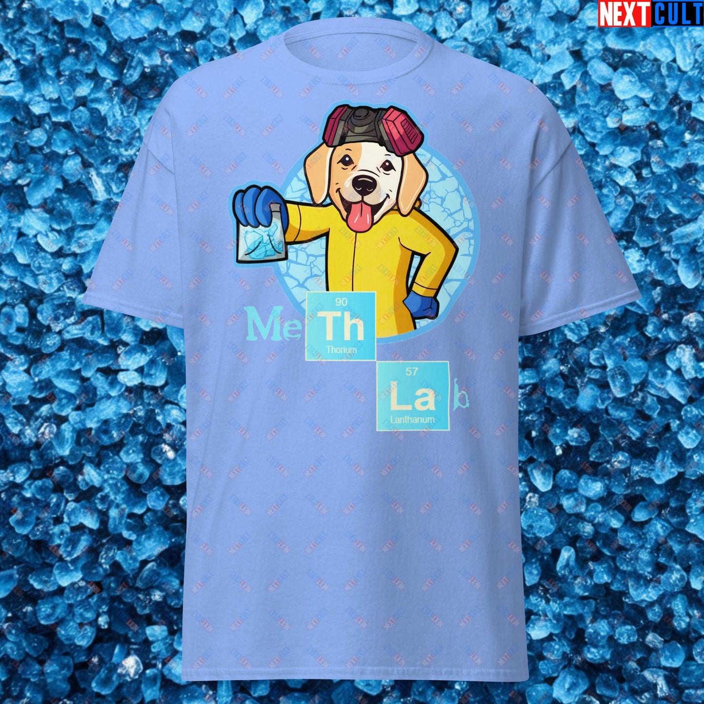 Meth Lab Breaking Bad Funny Labrador Retriever Dog Unisex tee Carolina Blue T-shirts Breaking Bad Dogs TV Shows Next Cult Brand