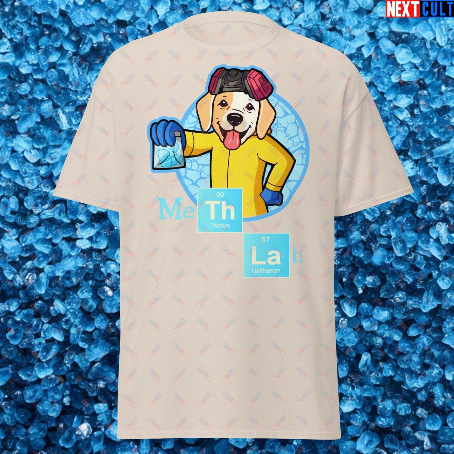 Meth Lab Breaking Bad Funny Labrador Retriever Dog Unisex tee Natural T-shirts Breaking Bad Dogs TV Shows Next Cult Brand