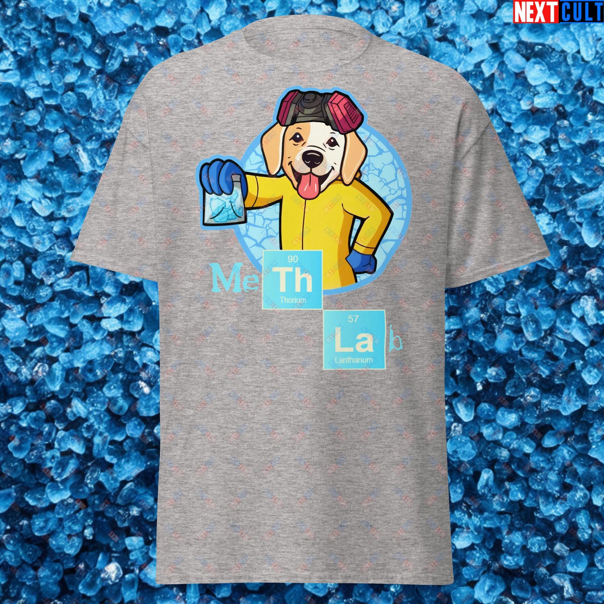 Meth Lab Breaking Bad Funny Labrador Retriever Dog Unisex tee Sport Grey T-shirts Breaking Bad Dogs TV Shows Next Cult Brand