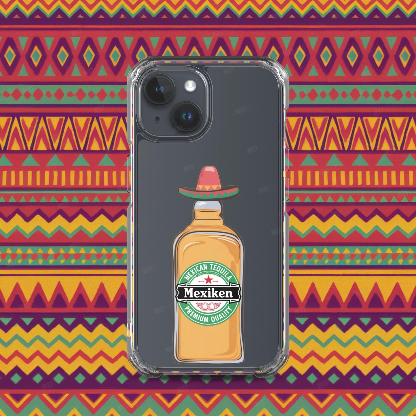 Mexiken Mexican Tequila Funny Heineken Beer Parody Clear Case for iPhone Next Cult Brand