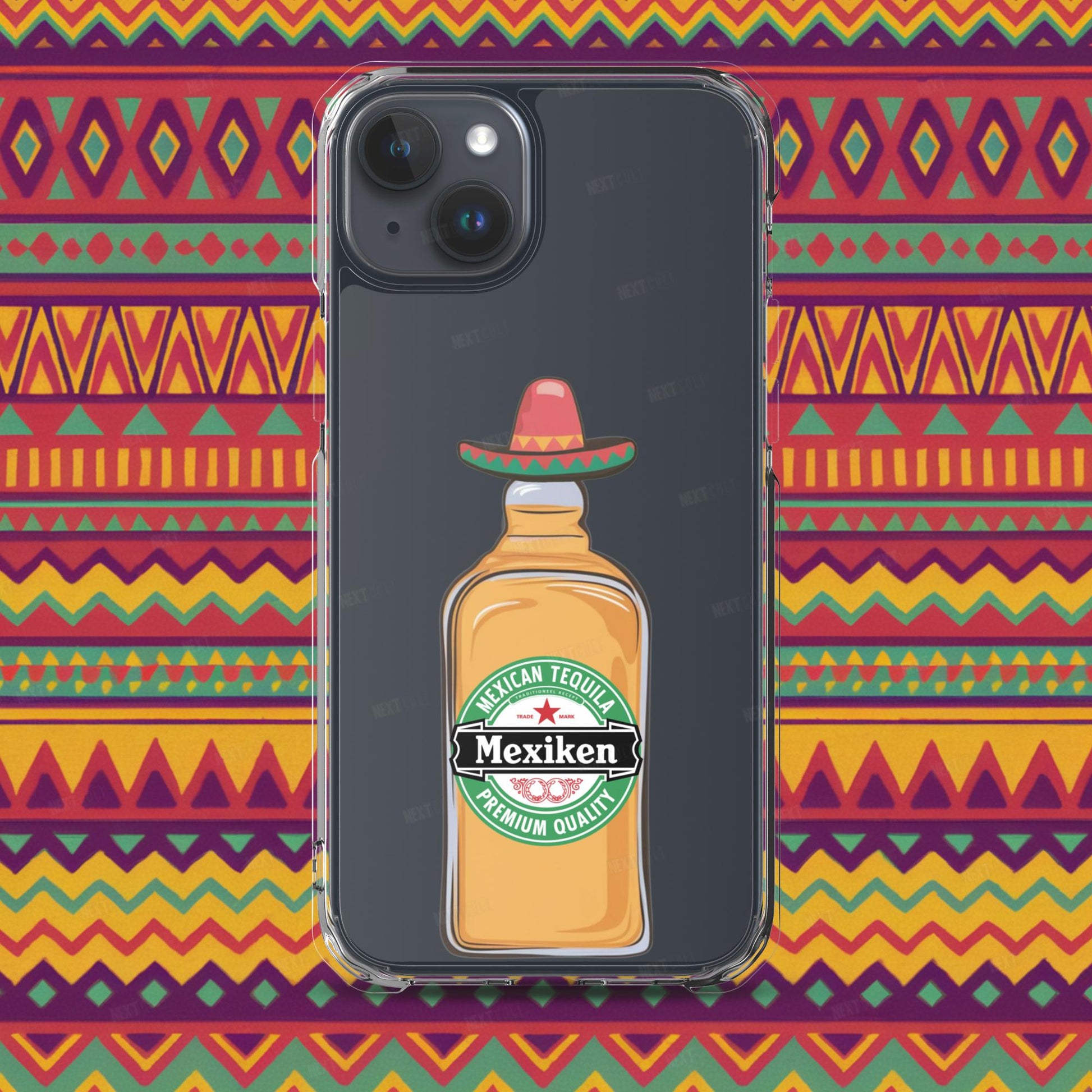 Mexiken Mexican Tequila Funny Heineken Beer Parody Clear Case for iPhone Next Cult Brand