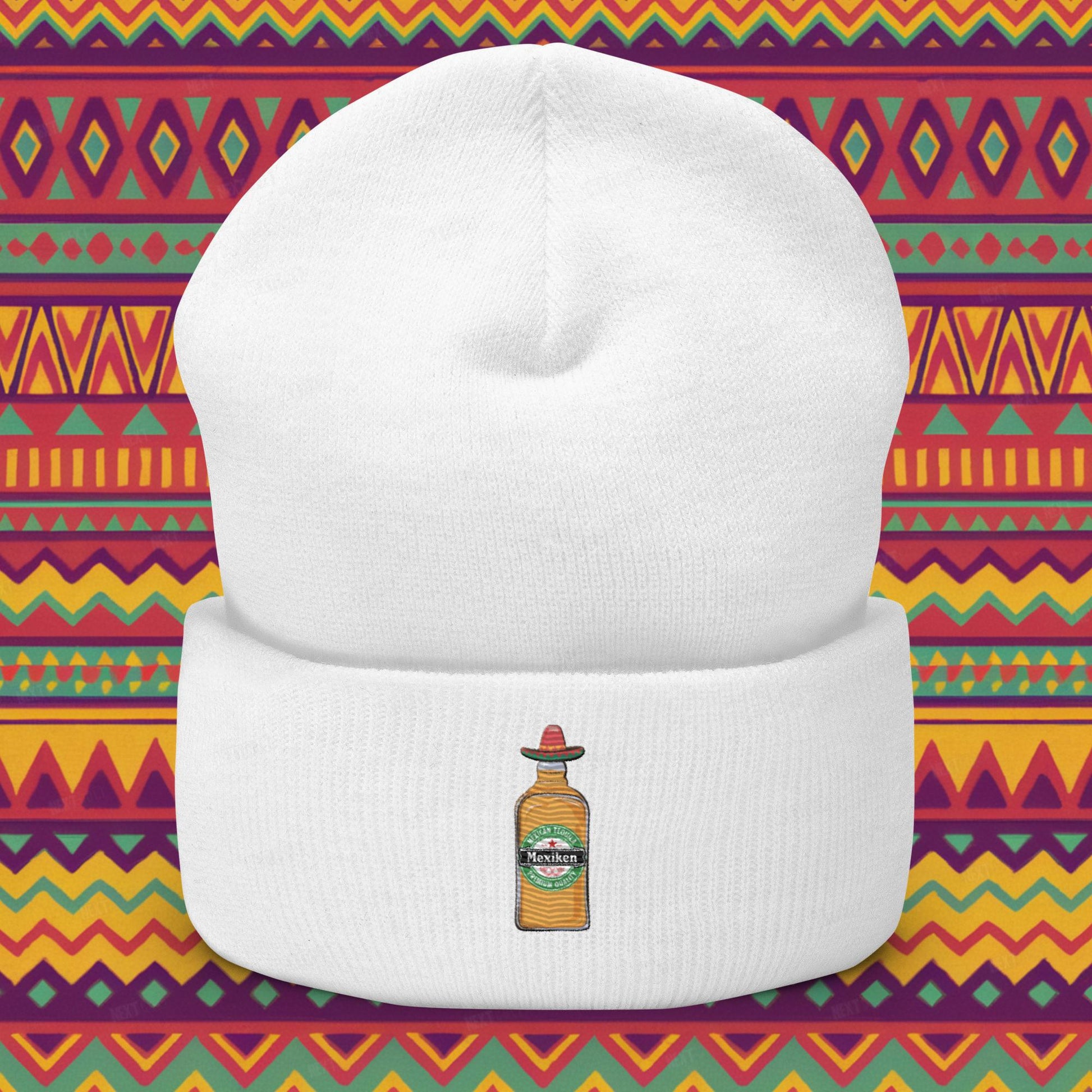 Mexiken Mexican Tequila Funny Heineken Beer Parody Cuffed Beanie Next Cult Brand