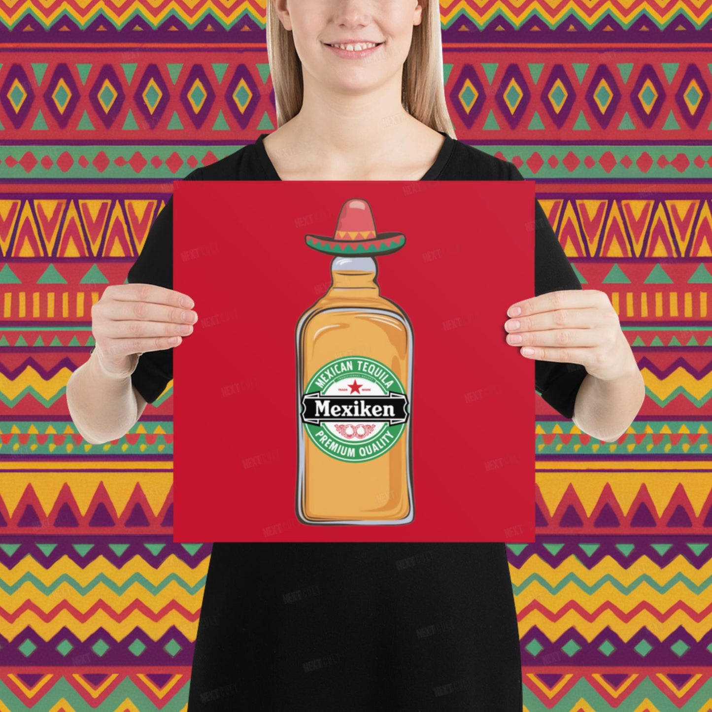 Mexiken Mexican Tequila Funny Heineken Beer Parody Poster Next Cult Brand