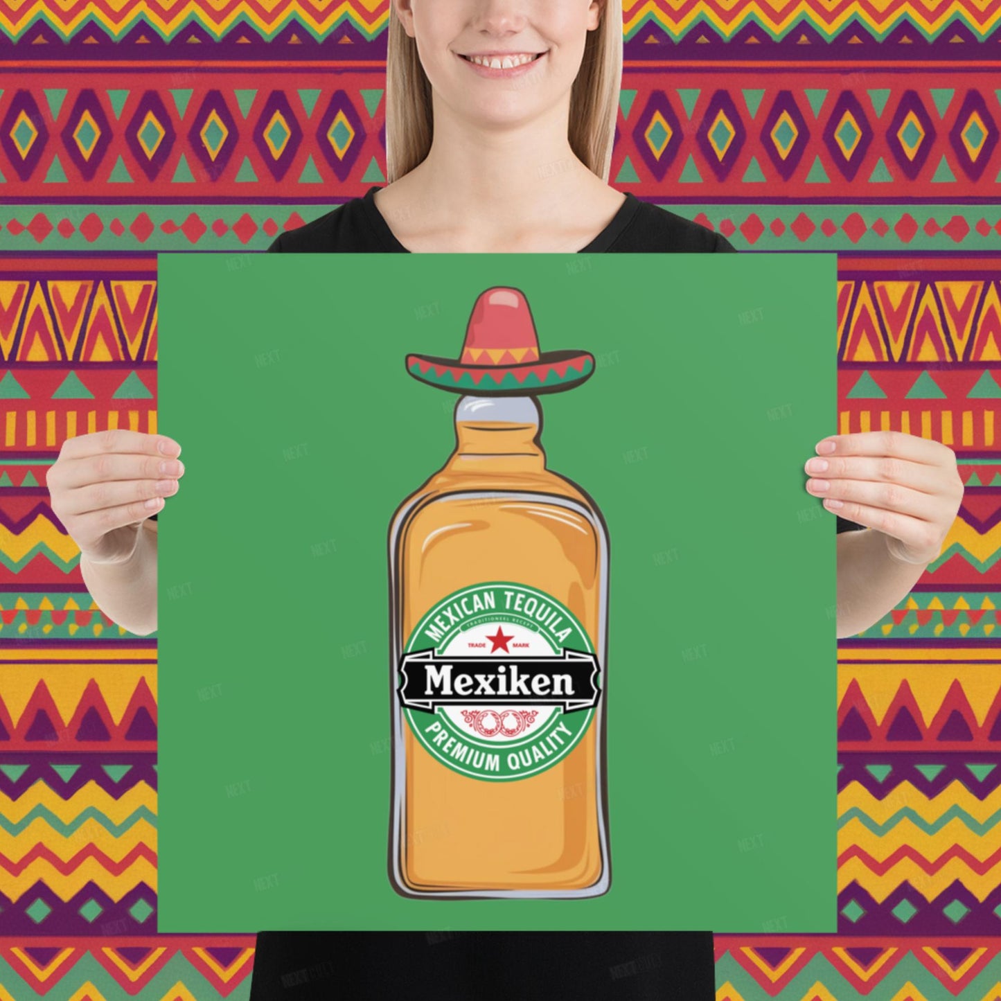 Mexiken Mexican Tequila Funny Heineken Beer Parody Poster Next Cult Brand