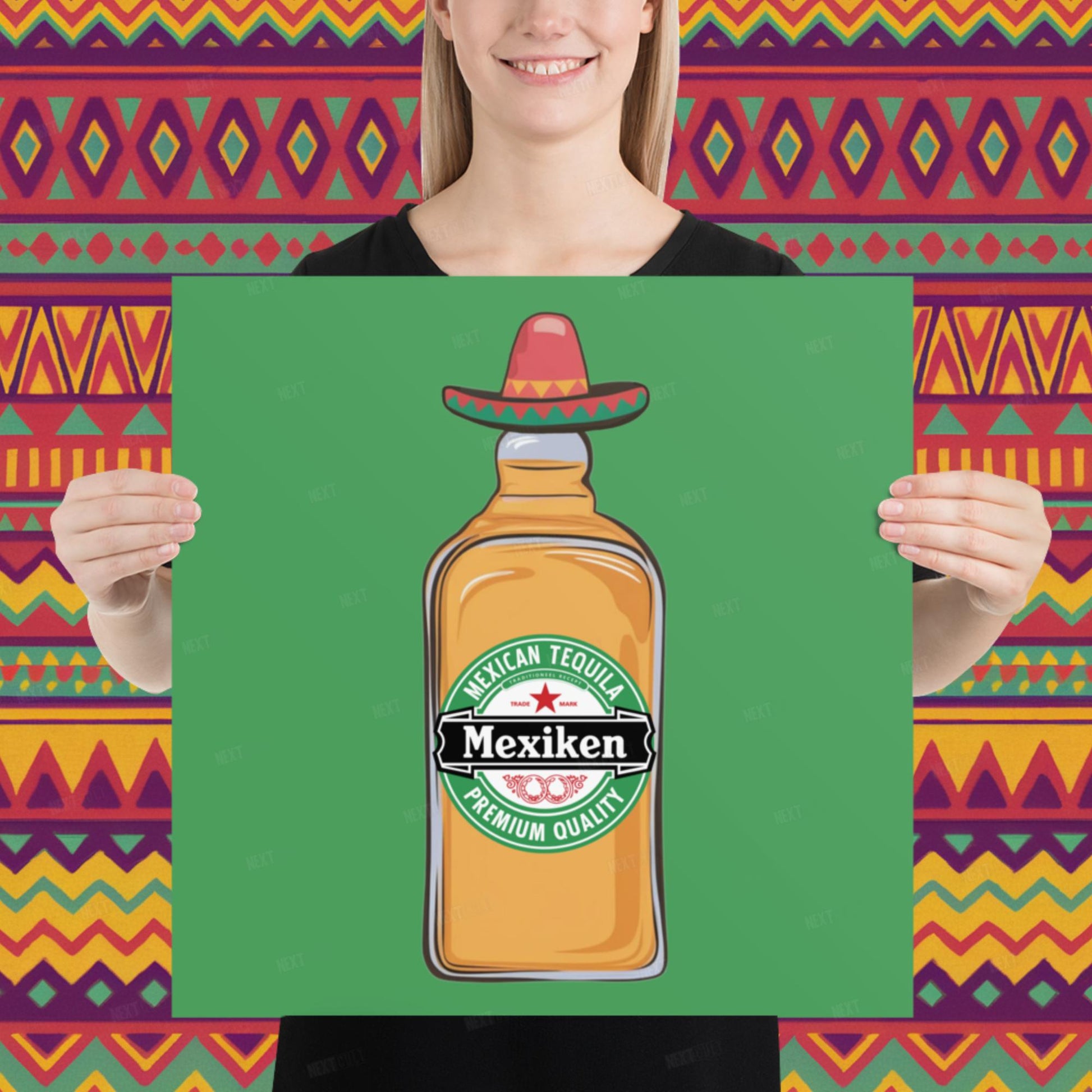 Mexiken Mexican Tequila Funny Heineken Beer Parody Poster Next Cult Brand