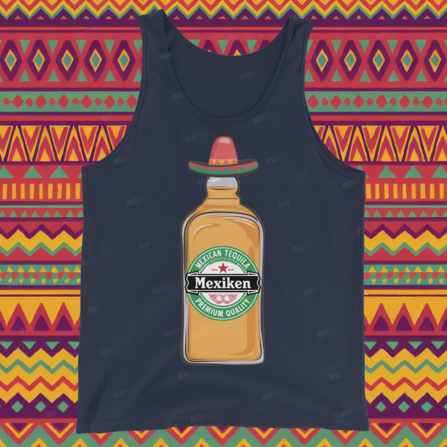 Mexiken Mexican Tequila Funny Heineken Beer Parody Tank Top Next Cult Brand