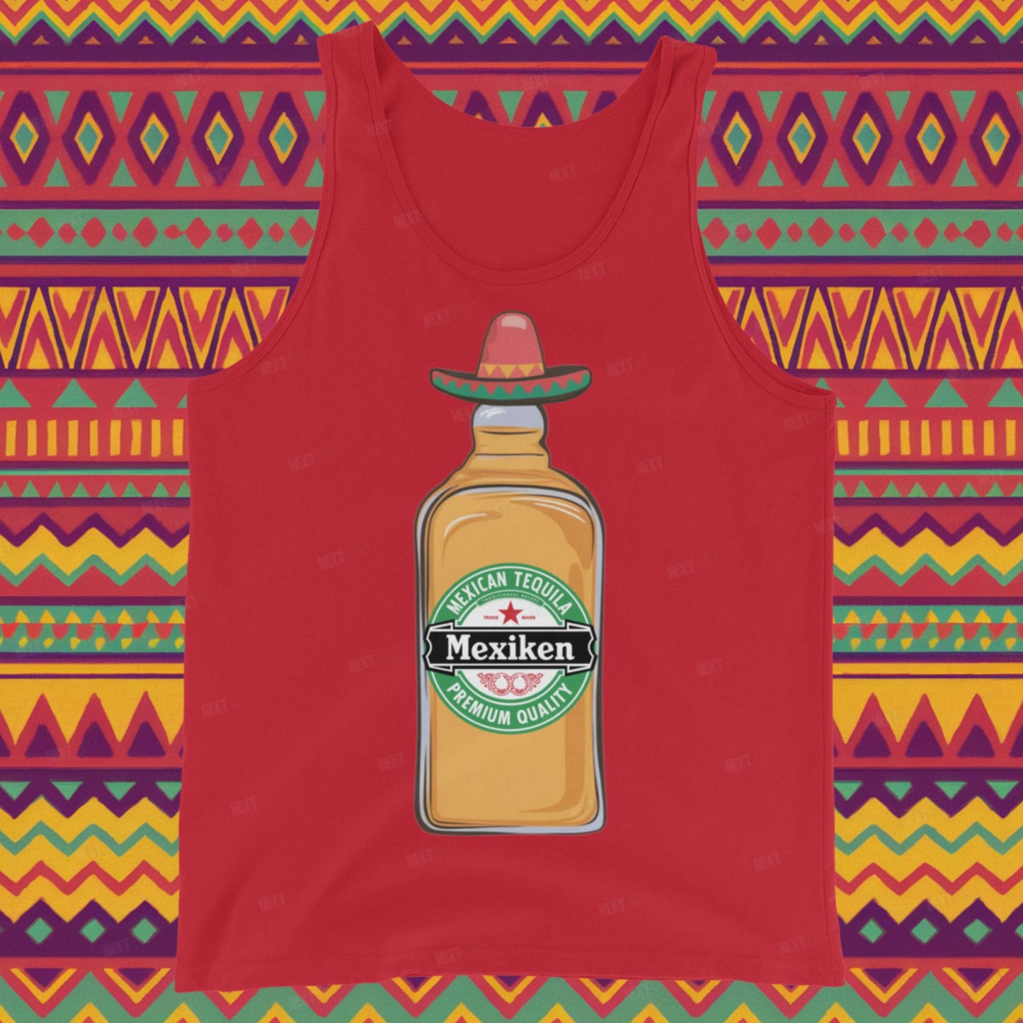 Mexiken Mexican Tequila Funny Heineken Beer Parody Tank Top Next Cult Brand