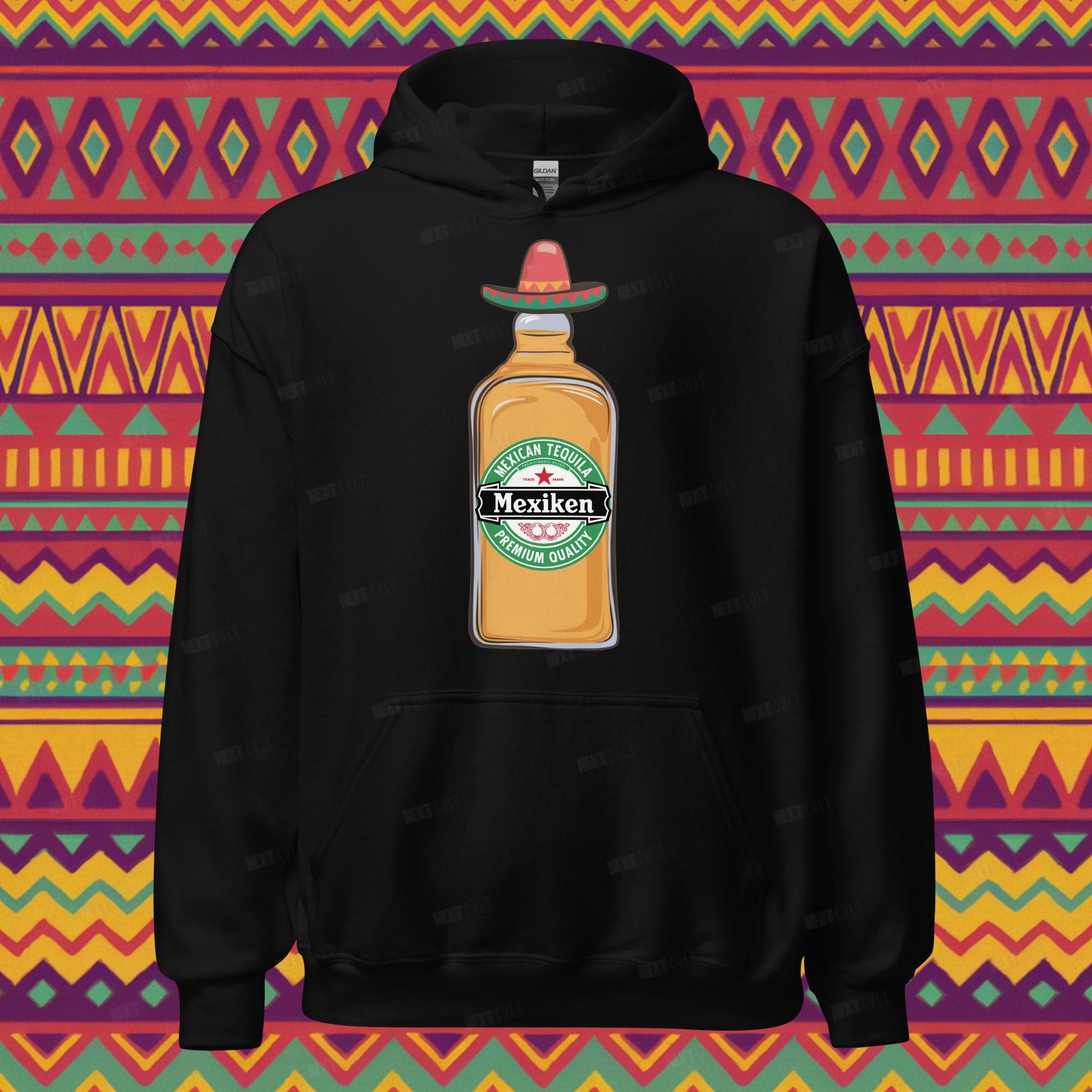 Mexiken Mexican Tequila Funny Heineken Beer Parody Unisex Hoodie Next Cult Brand