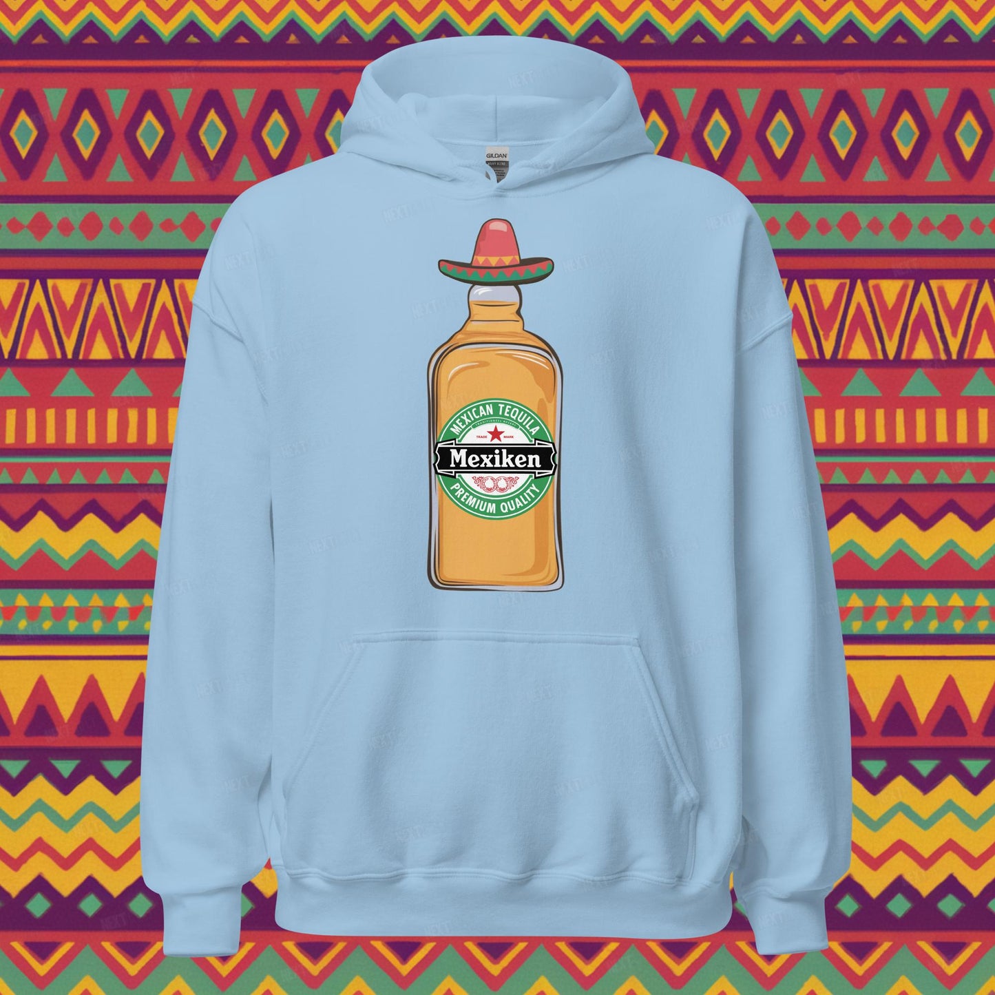 Mexiken Mexican Tequila Funny Heineken Beer Parody Unisex Hoodie Next Cult Brand