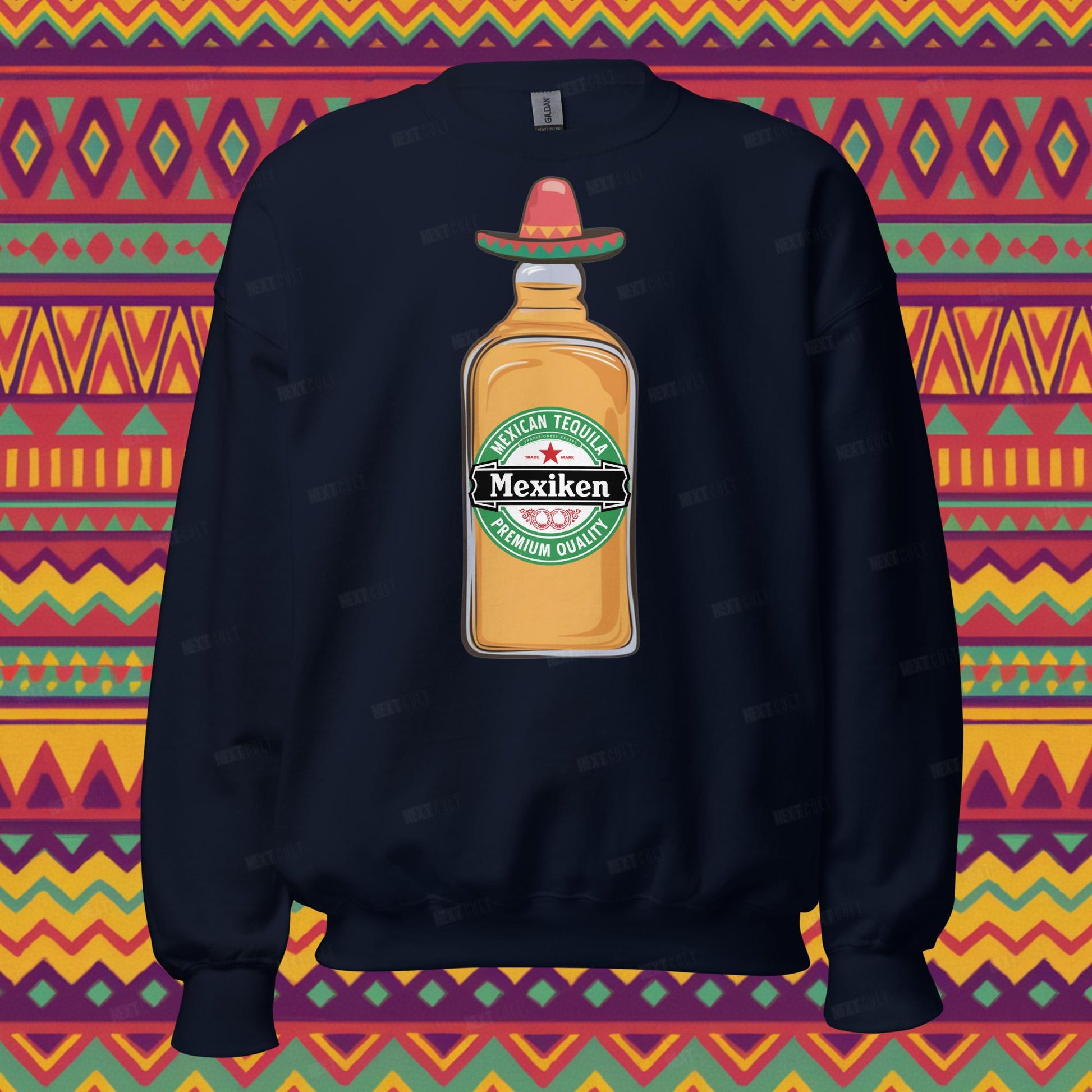 Mexiken Mexican Tequila Funny Heineken Beer Parody Unisex Sweatshirt Next Cult Brand