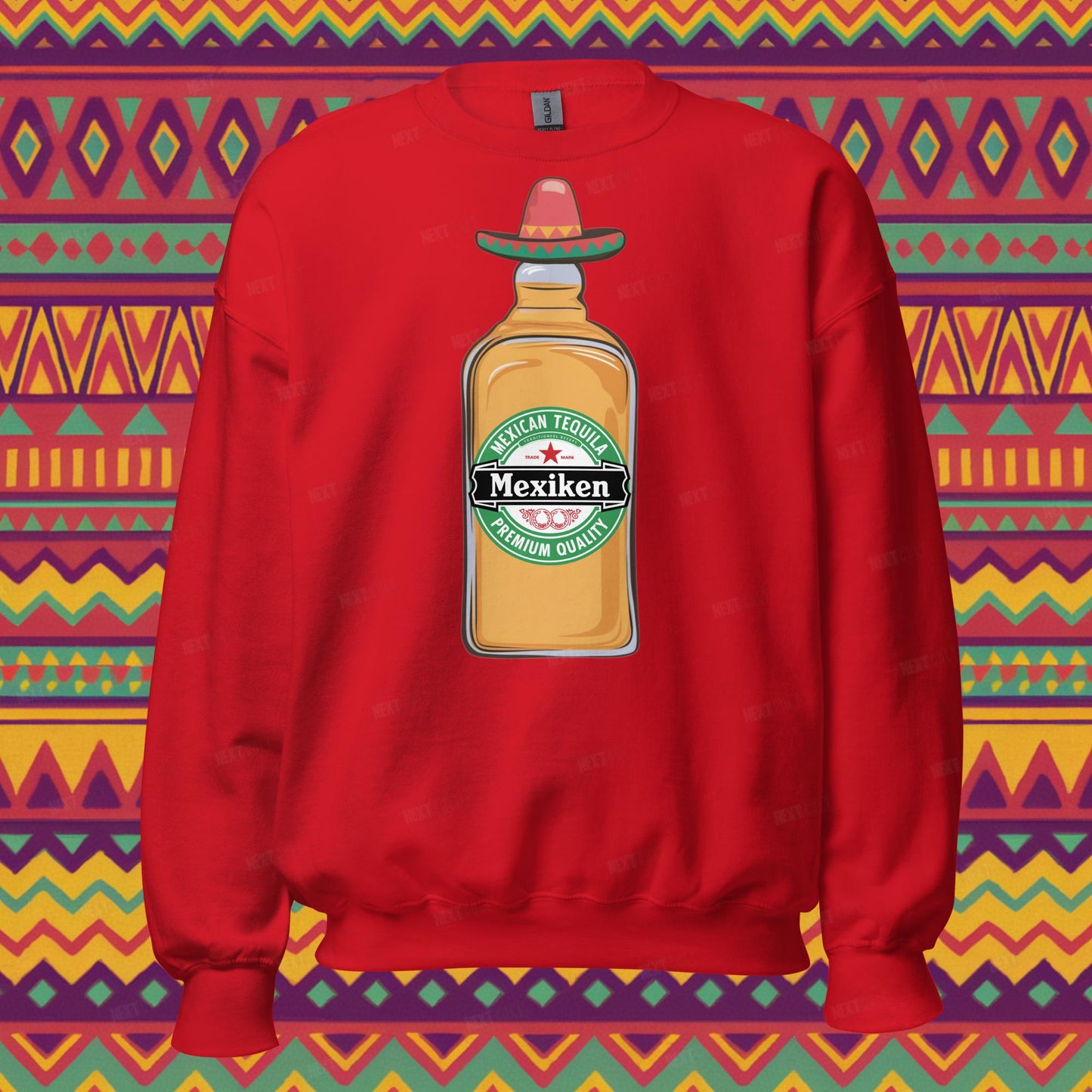 Mexiken Mexican Tequila Funny Heineken Beer Parody Unisex Sweatshirt Next Cult Brand