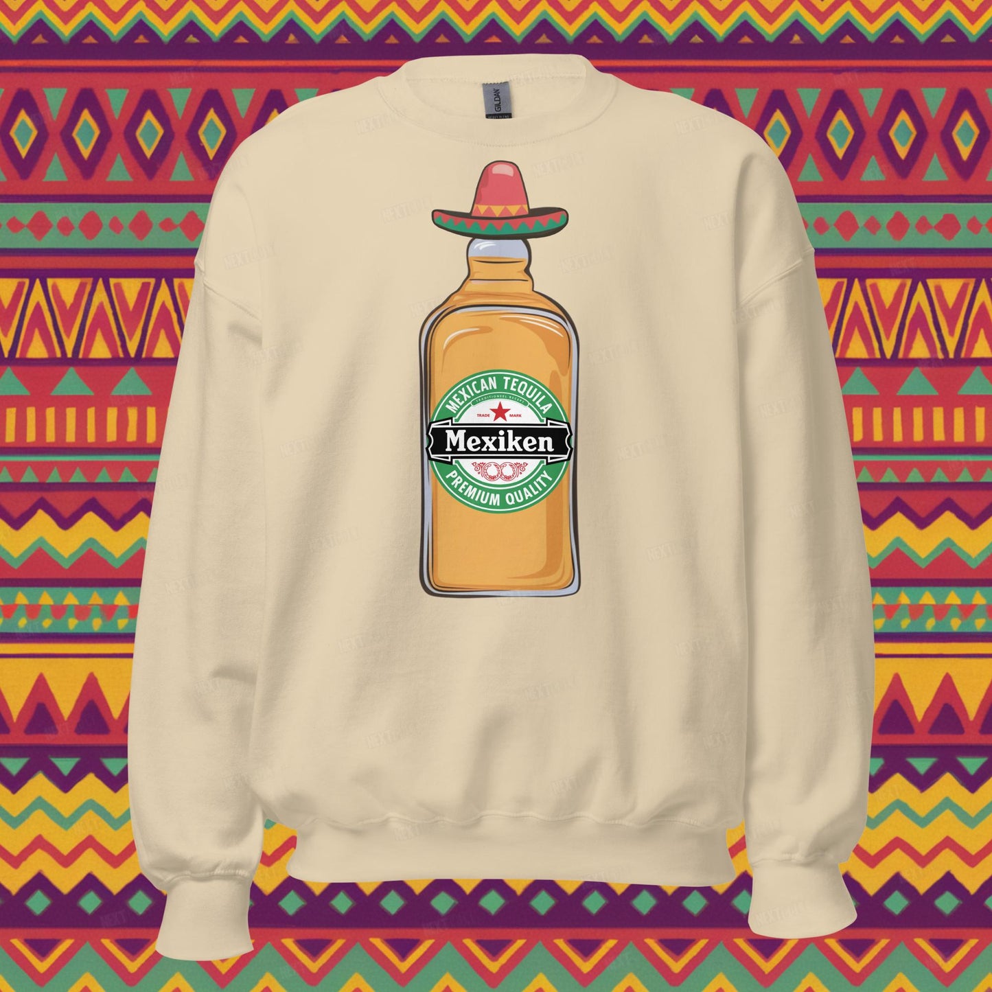 Mexiken Mexican Tequila Funny Heineken Beer Parody Unisex Sweatshirt Next Cult Brand