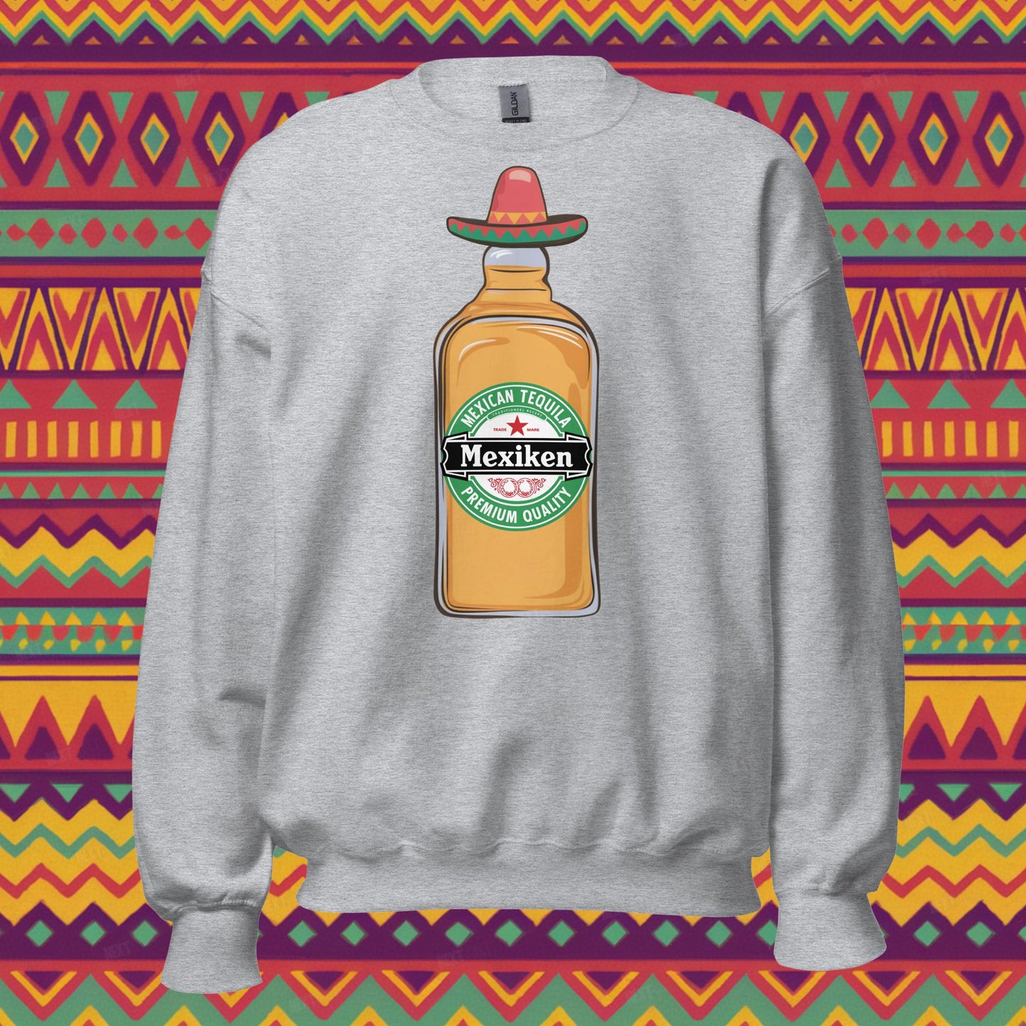 Mexiken Mexican Tequila Funny Heineken Beer Parody Unisex Sweatshirt Next Cult Brand