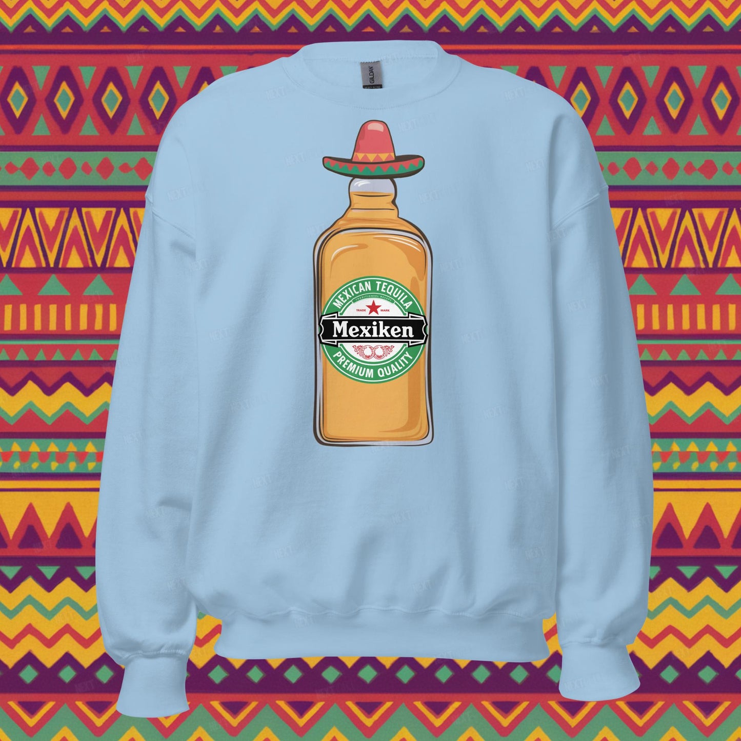 Mexiken Mexican Tequila Funny Heineken Beer Parody Unisex Sweatshirt Next Cult Brand