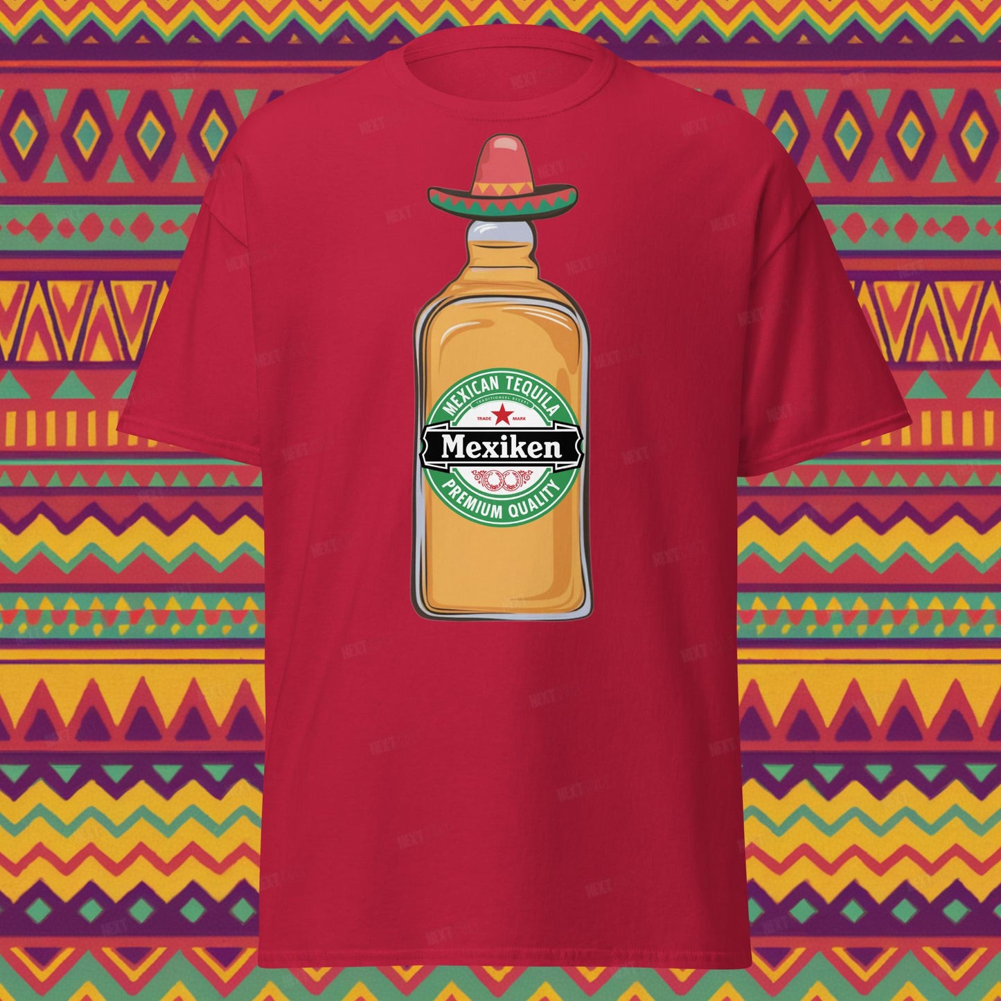 Mexiken Mexican Tequila Funny Heineken Beer Parody Unisex tee Next Cult Brand