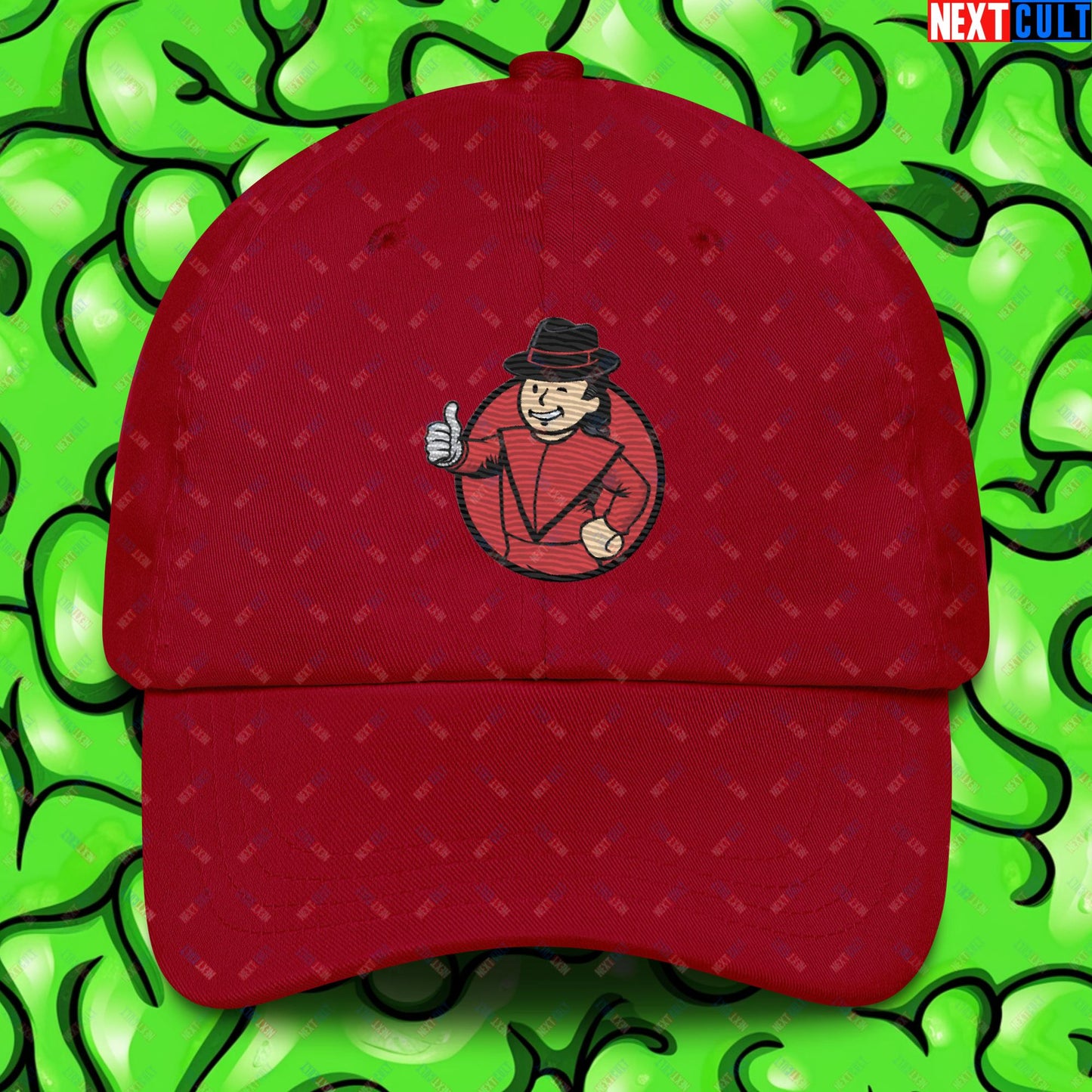 Moonwalk Boy Michael Jackson Vault Boy Fallout Funny Meme Cartoon Mashup Dad hat Cranberry Hats Fallout Michael Jackson Music Vault Boy Next Cult Brand