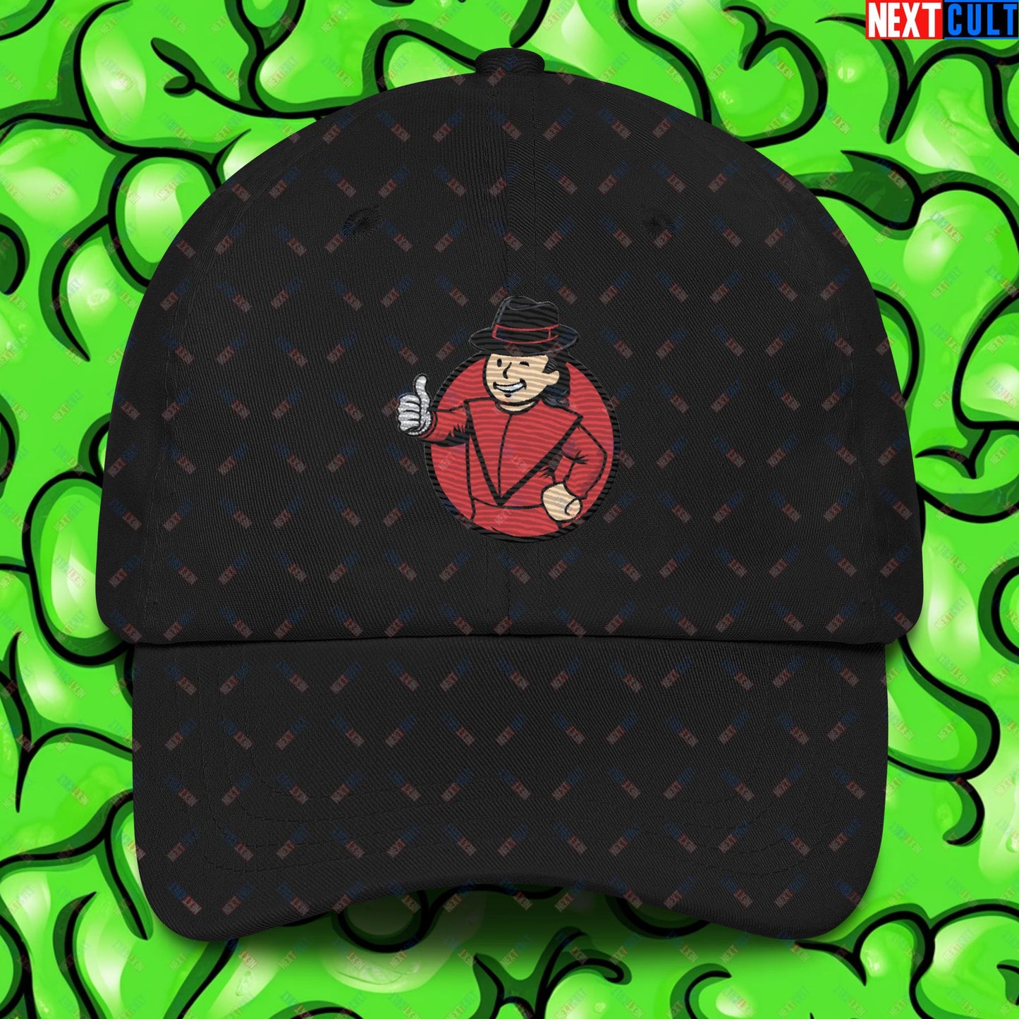 Moonwalk Boy Michael Jackson Vault Boy Fallout Funny Meme Cartoon Mashup Dad hat Next Cult Brand