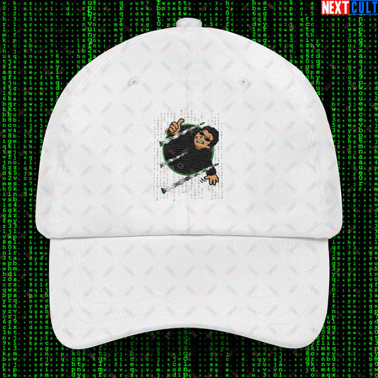 Neo Matrix Vault Boy Fallout Funny Meme Cartoon Mashup Dad hat Next Cult Brand