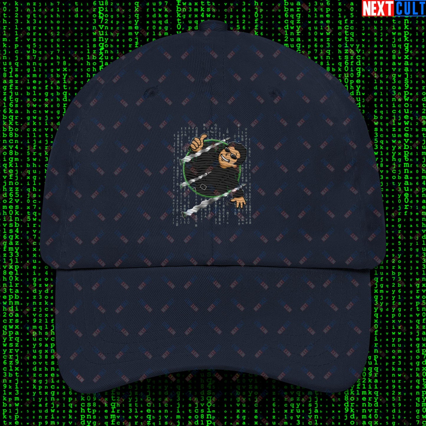 Neo Matrix Vault Boy Fallout Funny Meme Cartoon Mashup Dad hat Next Cult Brand