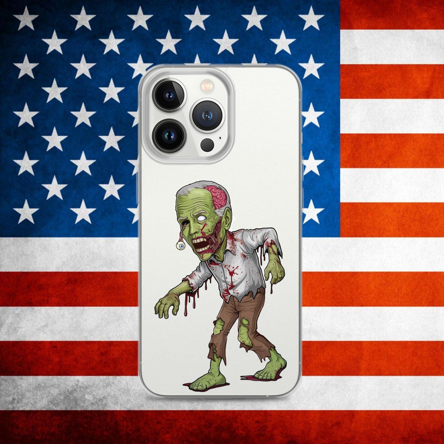 Old Joe Biden Zombie Walking Dead Funny Politics Clear Case for iPhone Next Cult Brand