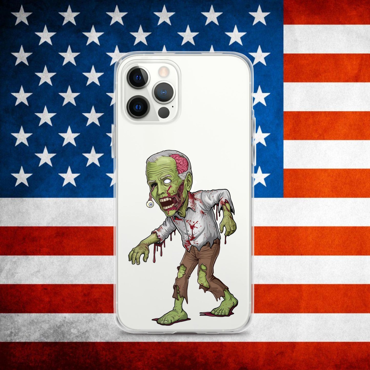 Old Joe Biden Zombie Walking Dead Funny Politics Clear Case for iPhone Next Cult Brand