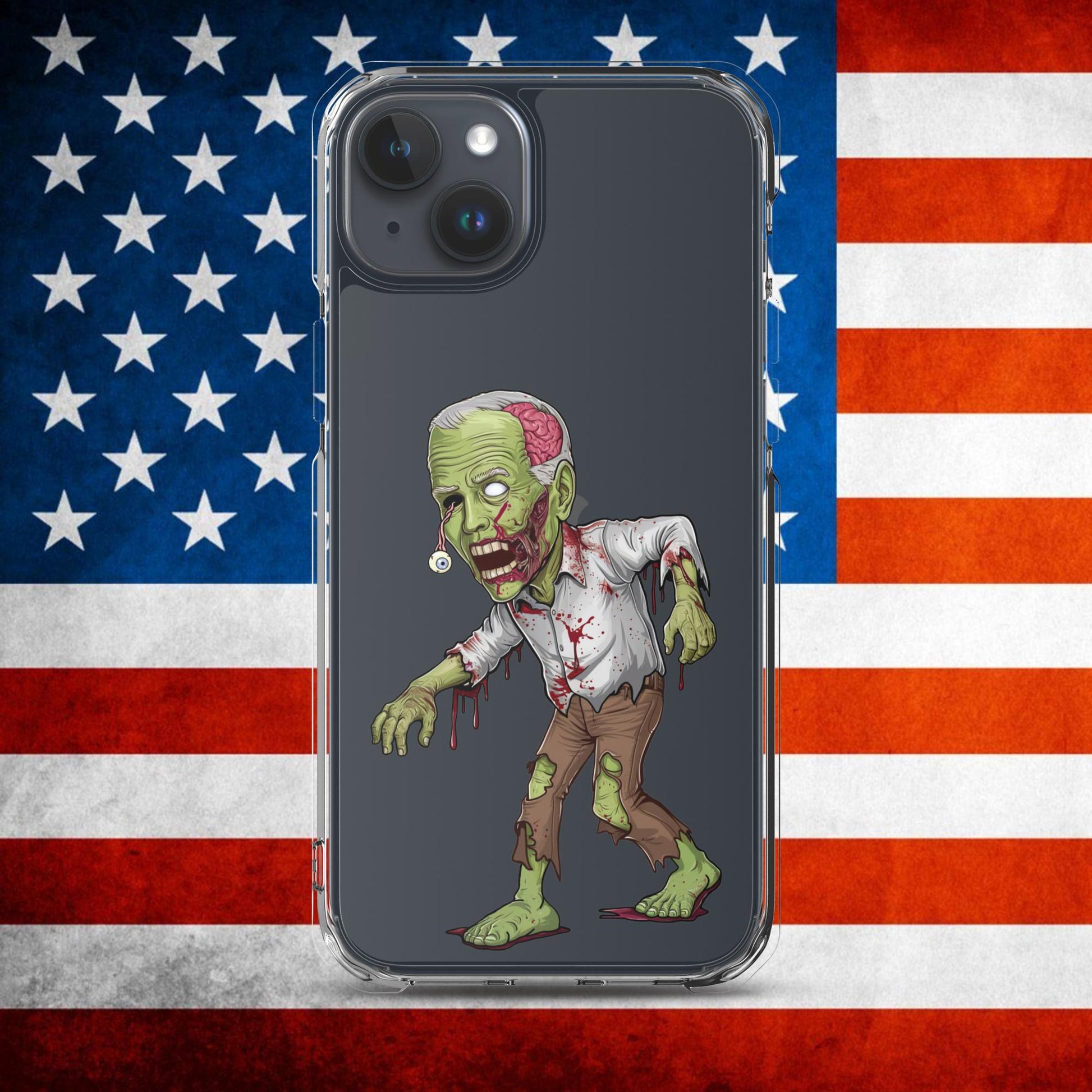 Old Joe Biden Zombie Walking Dead Funny Politics Clear Case for iPhone Next Cult Brand