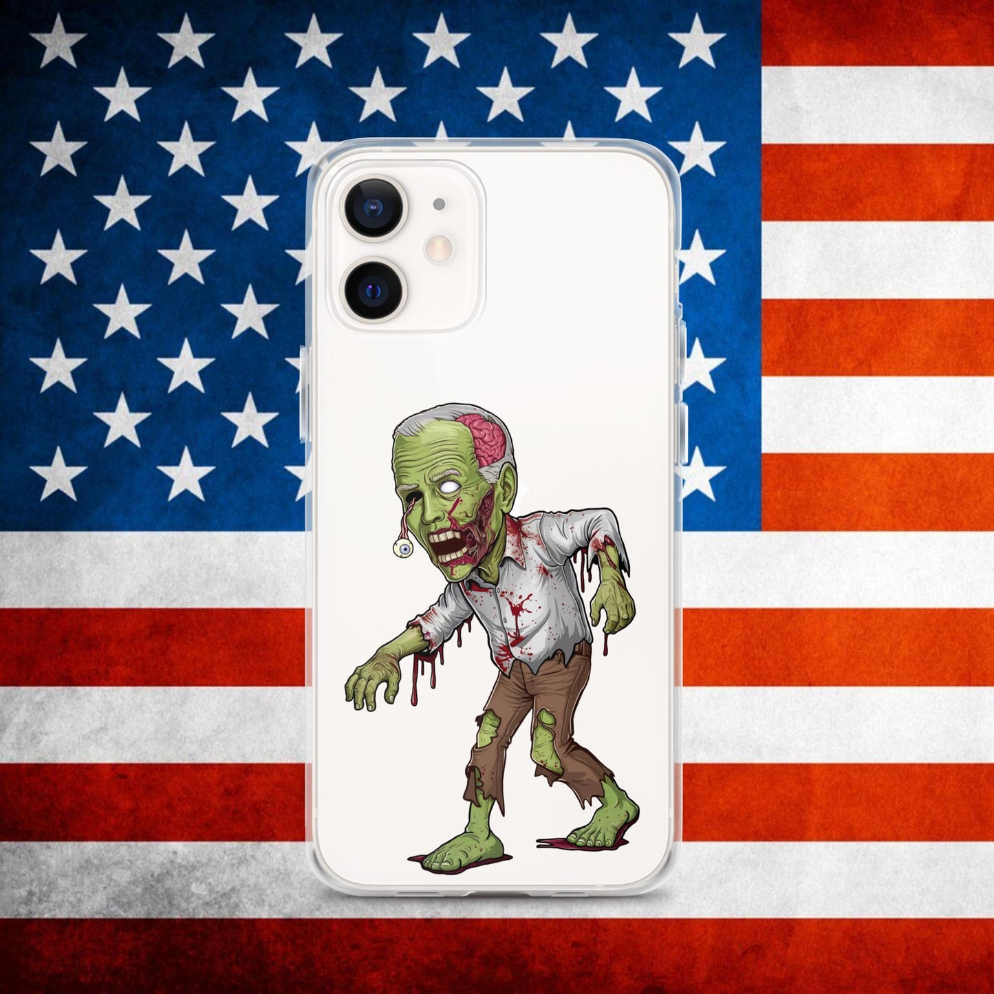 Old Joe Biden Zombie Walking Dead Funny Politics Clear Case for iPhone Next Cult Brand