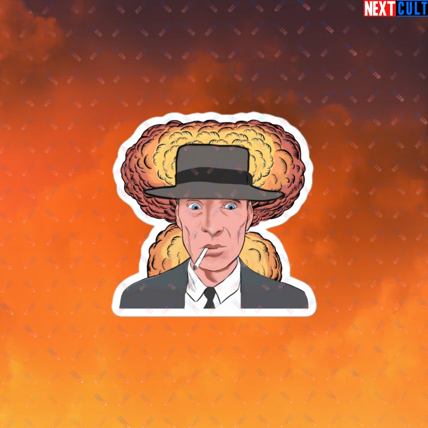 Oppenheimer Cartoon Funny Movie Cillian Murphy Bubble-free stickers Next Cult Brand