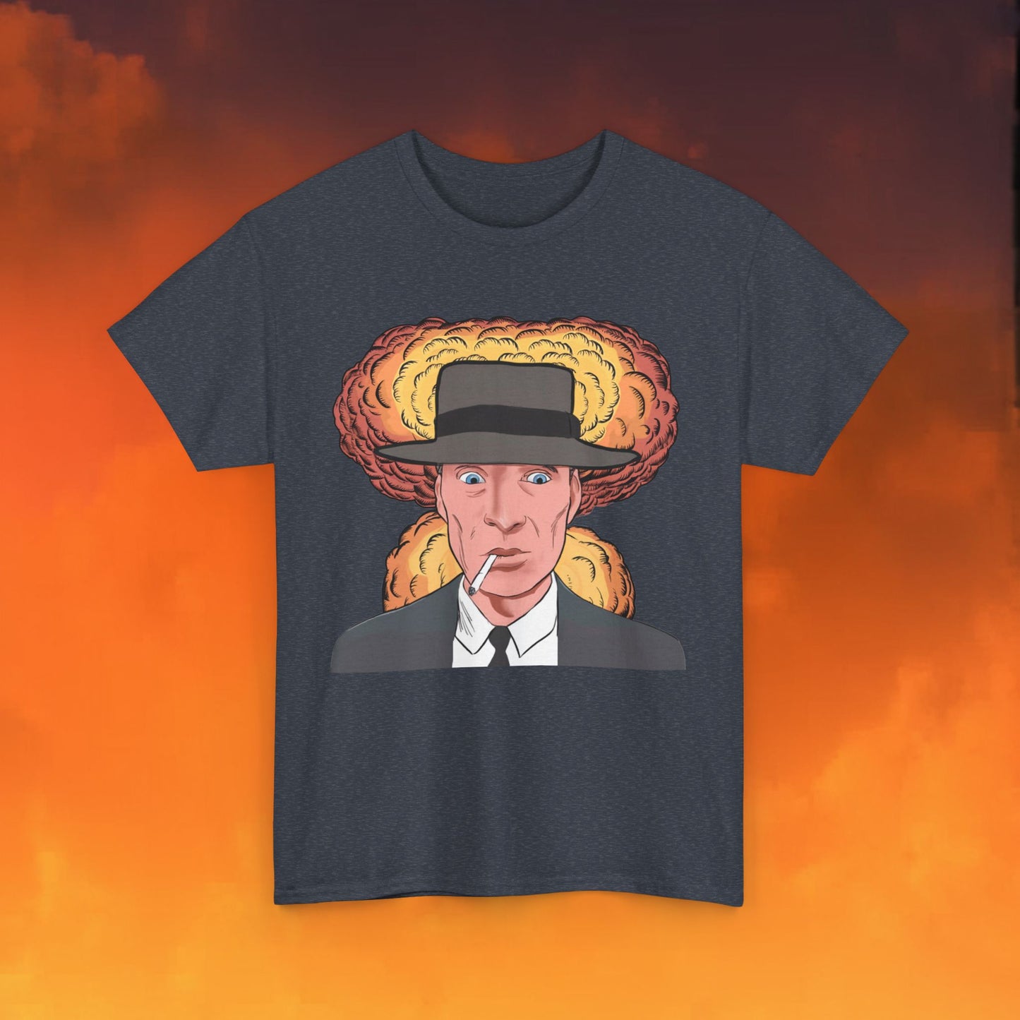 Oppenheimer Cartoon Funny Movie Cillian Murphy Unisex Heavy Cotton Tee Next Cult Brand