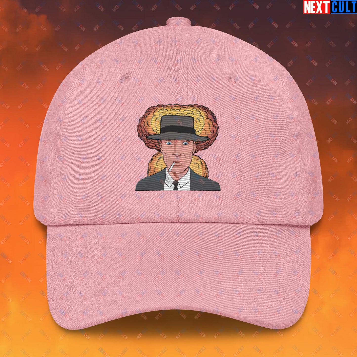 Oppenheimer Cartoon Funny Movie Nuclear Atomic Bomb Explosion Dad hat Next Cult Brand