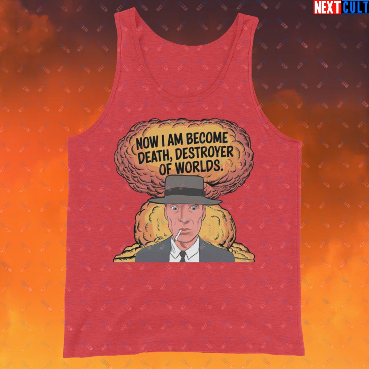 Oppenheimer I am Death, Destroyer of Worlds Atomic Bomb Explosion Tank Top Next Cult Brand