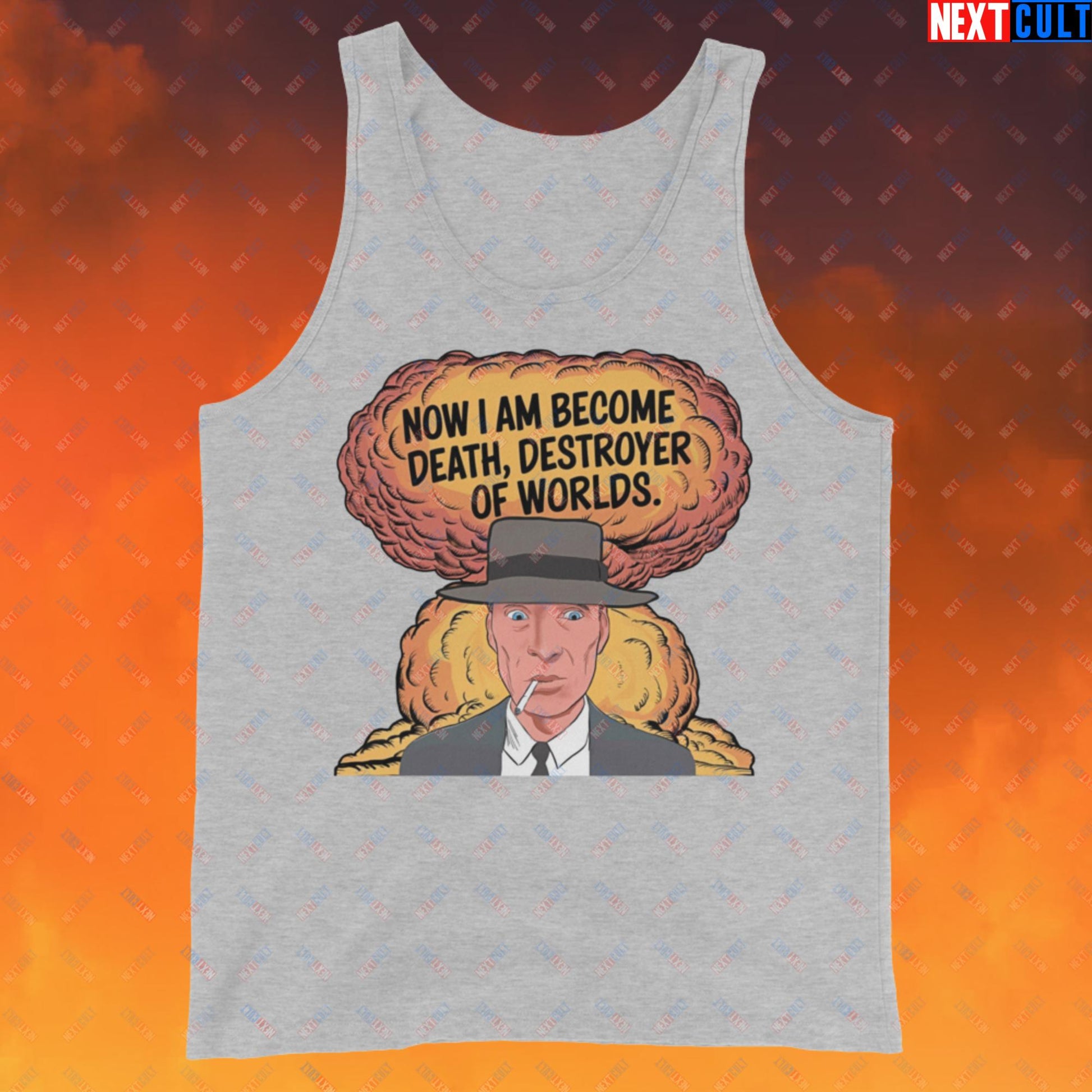 Oppenheimer I am Death, Destroyer of Worlds Atomic Bomb Explosion Tank Top Next Cult Brand