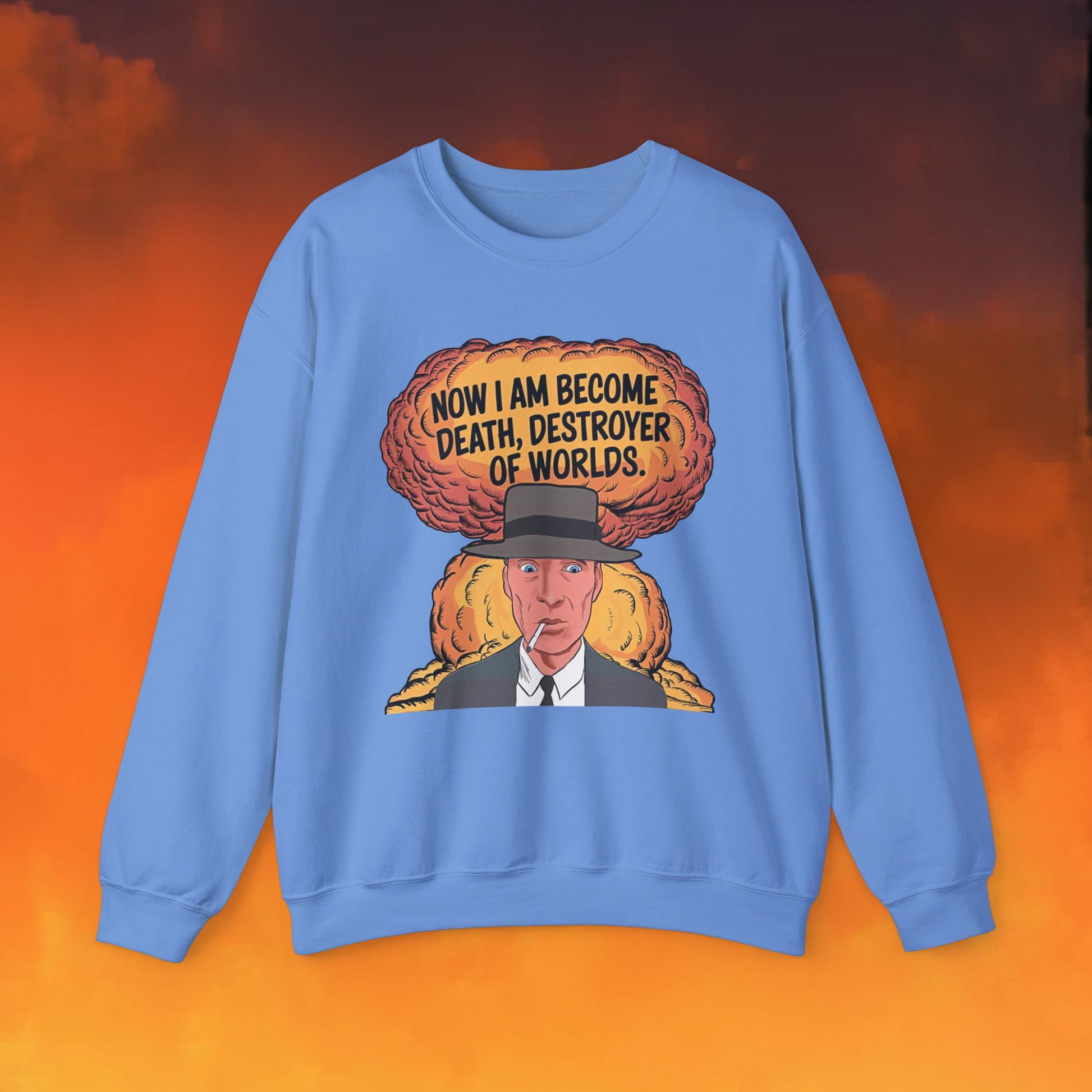 Oppenheimer I am Death, Destroyer of Worlds Atomic Bomb Explosion Unisex Heavy Blend Crewneck Sweatshirt Next Cult Brand