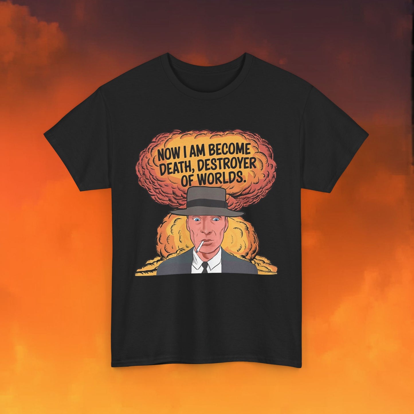 Oppenheimer I am Death, Destroyer of Worlds Atomic Bomb Explosion Unisex Heavy Cotton Tee Next Cult Brand