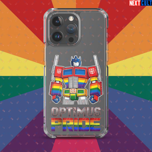 Optimus Pride Transformer Gay Pride Funny LGBTQ+ Clear Case for iPhone Next Cult Brand