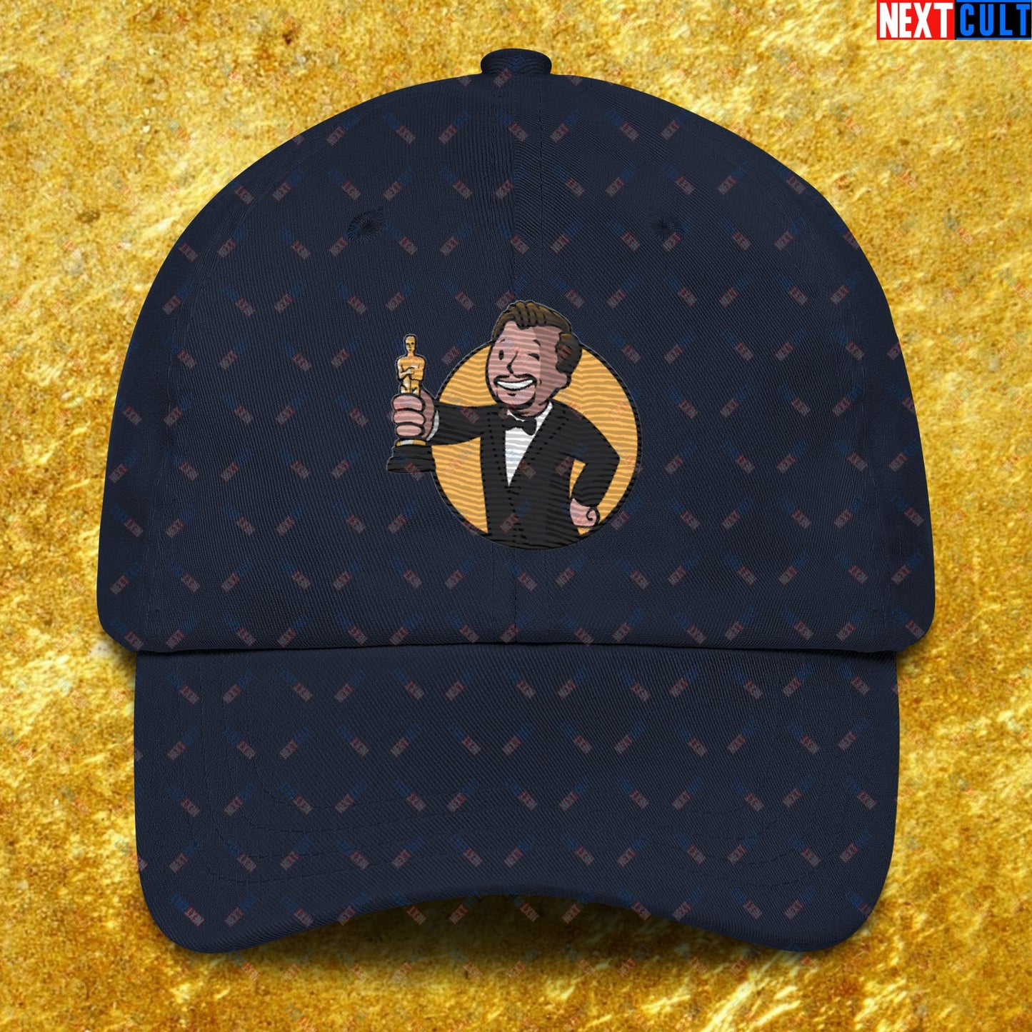 Oscars Boy Leonardo DiCaprio Vault Boy Fallout Funny Meme Cartoon Mashup Dad hat Next Cult Brand