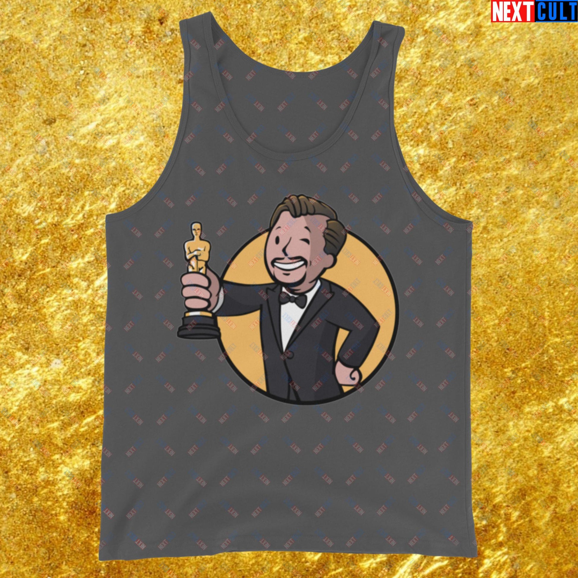 Oscars Boy Leonardo DiCaprio Vault Boy Fallout Funny Meme Cartoon Mashup Tank Top Next Cult Brand