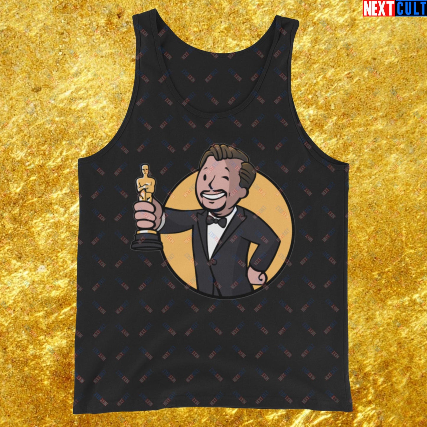 Oscars Boy Leonardo DiCaprio Vault Boy Fallout Funny Meme Cartoon Mashup Tank Top Next Cult Brand