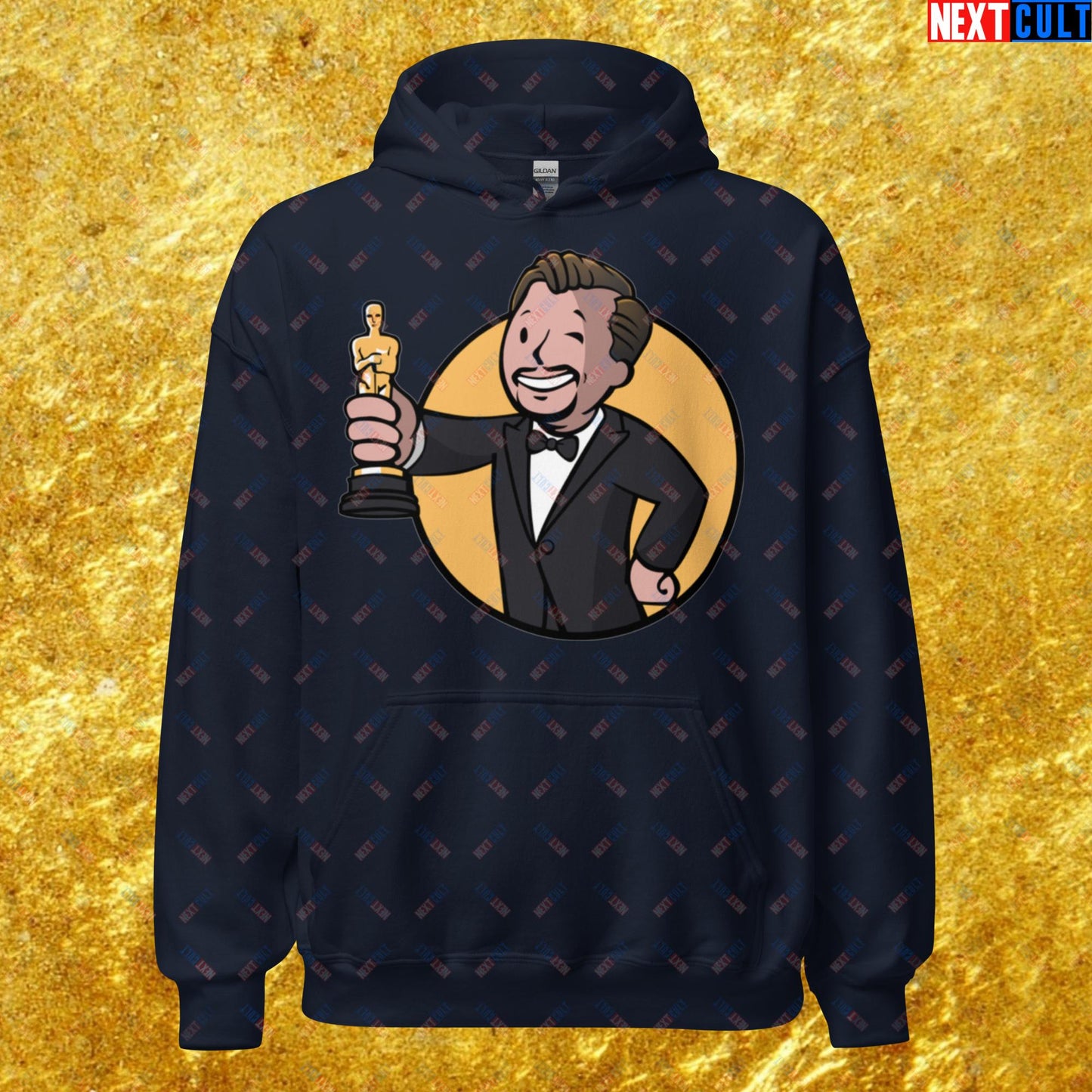 Oscars Boy Leonardo DiCaprio Vault Boy Fallout Funny Meme Cartoon Mashup Unisex Hoodie Next Cult Brand